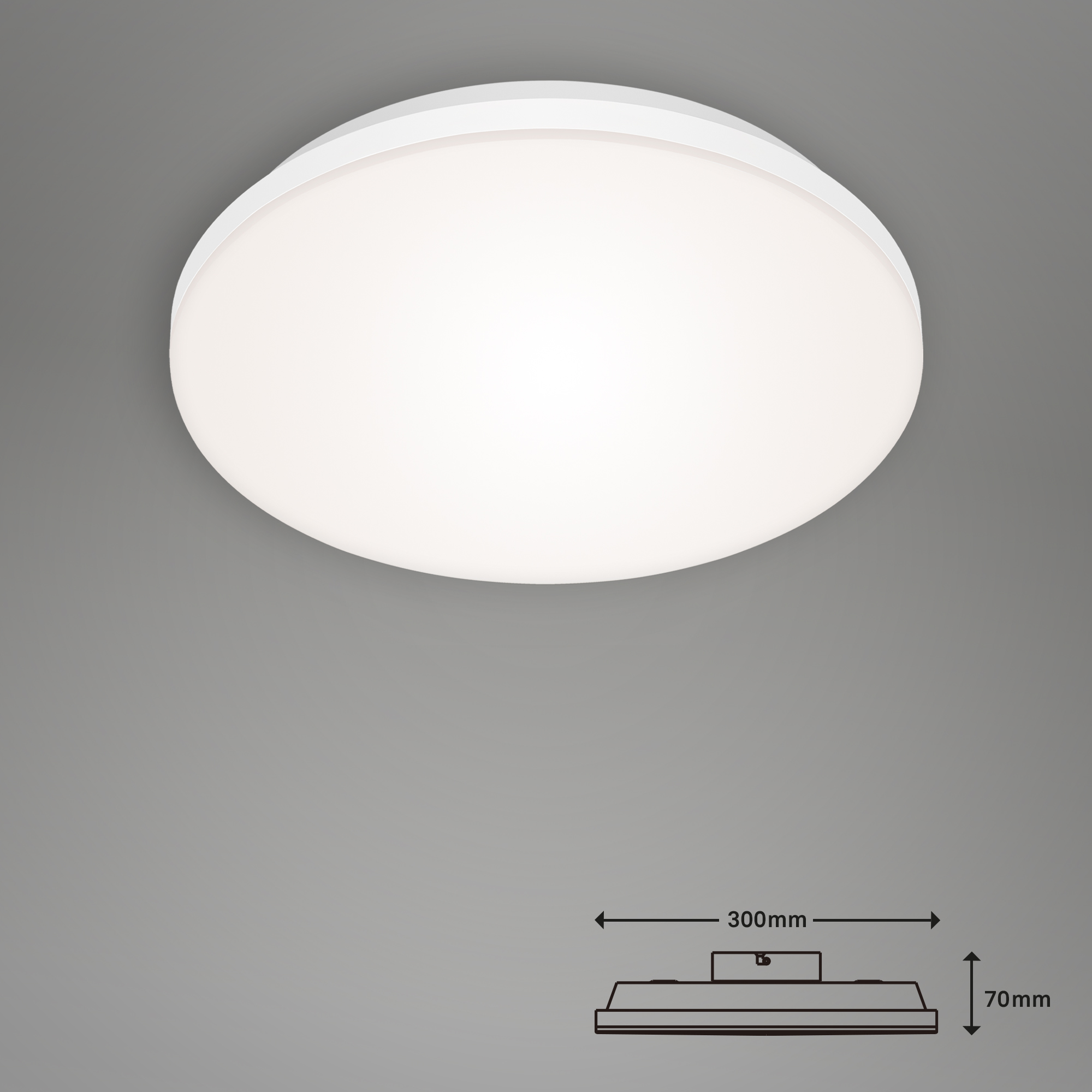 Rahmenloses CCT LED Panel weiß LED Maßzeichnung