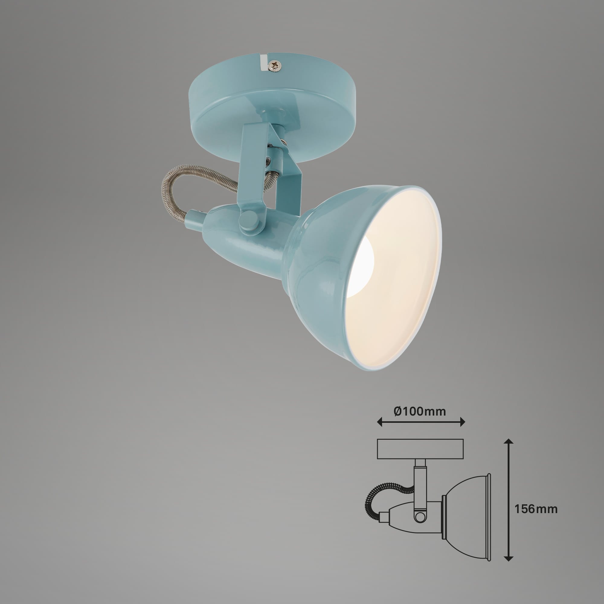 Spot mint-weiß E14 ohne Leuchtmittel Maßzeichnung