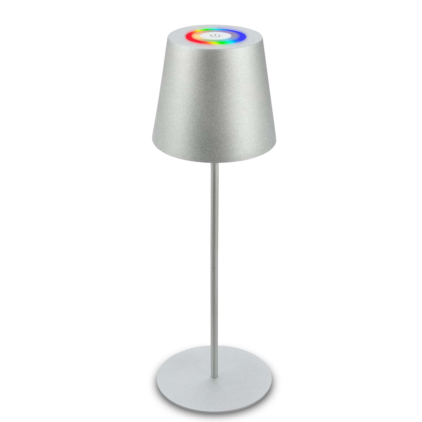 Briloner wireless table lamp, touch, colourful RGB+W light, height-adjustable
