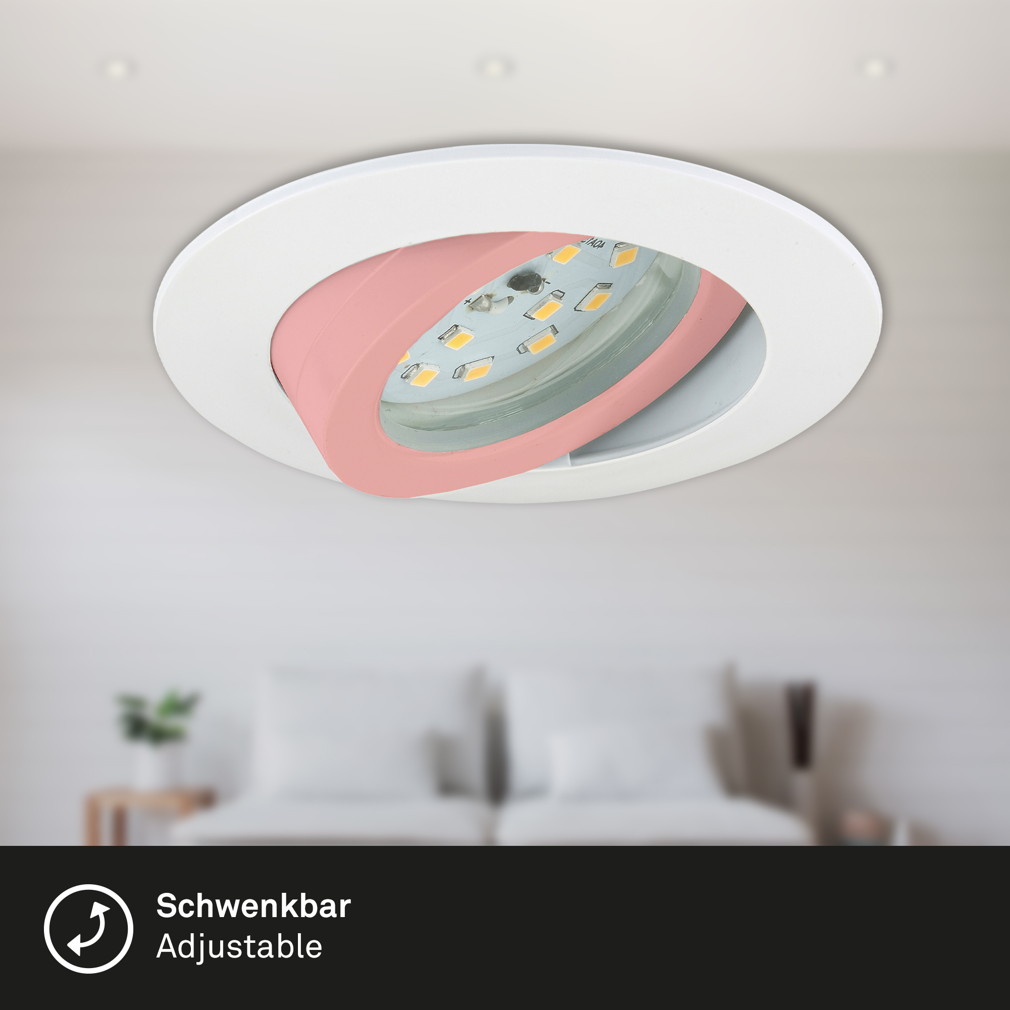 LED Einbauleuchten weiß 3er-Set 3xLED-Modul Funktion