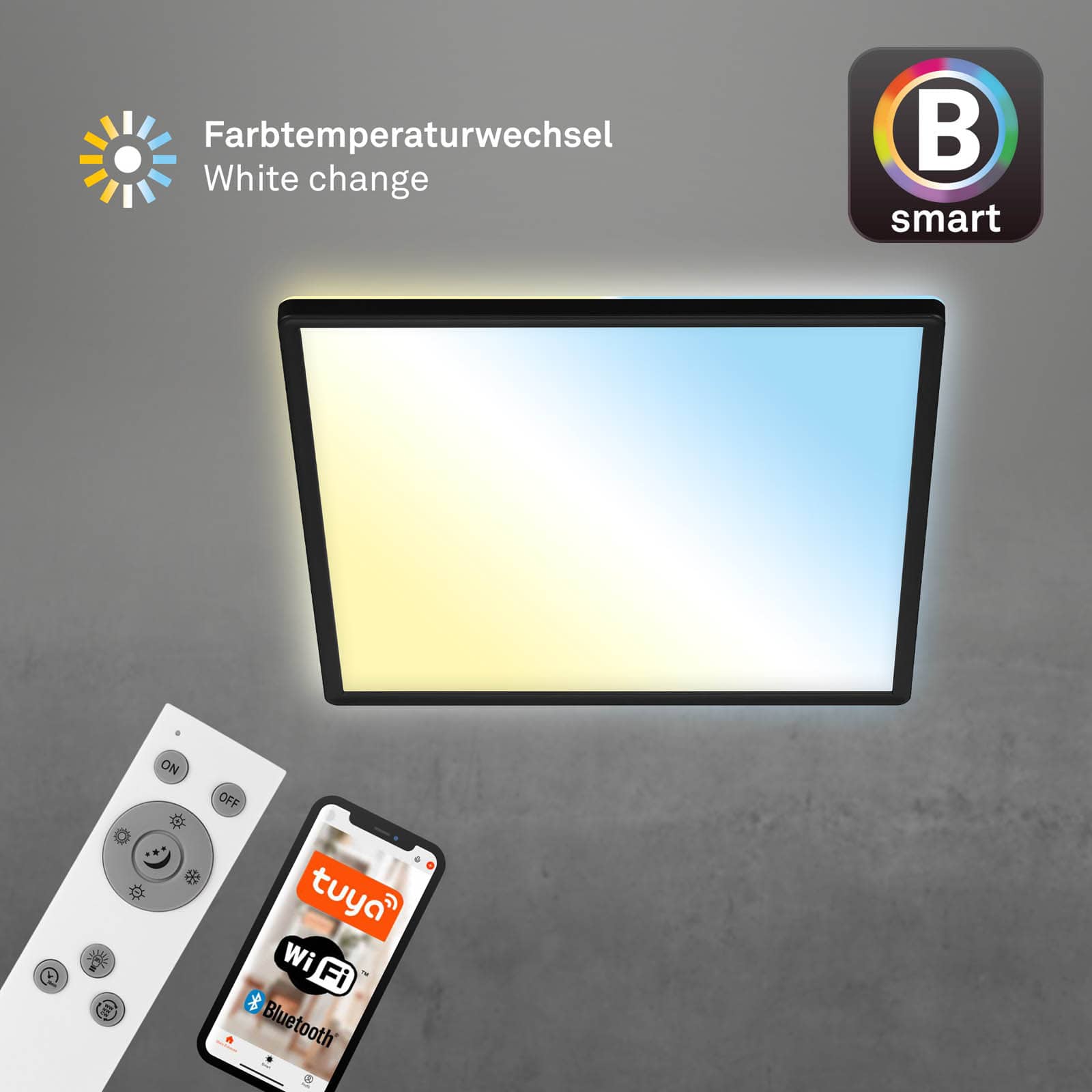 CCT LED Panel Schwarz Smart Home