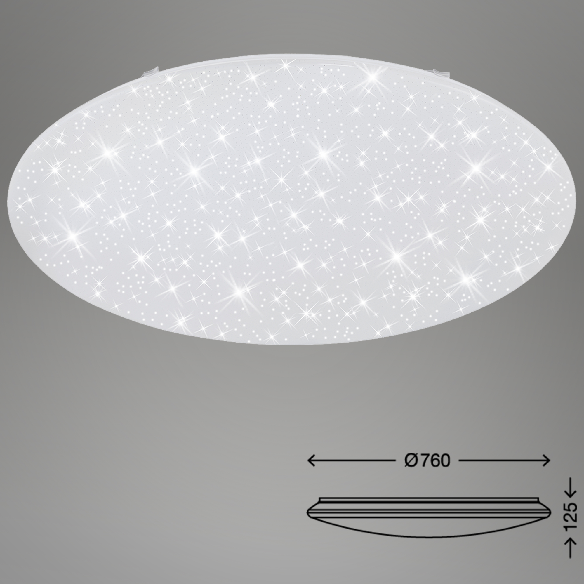 CCT LED Sternenhimmel-Deckenleuchte - klassisch - 80cm Maßzeichnung