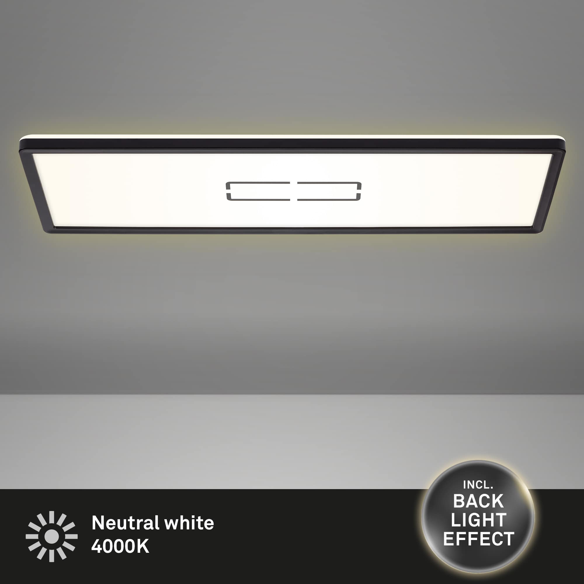 Slim LED Panel Schwarz