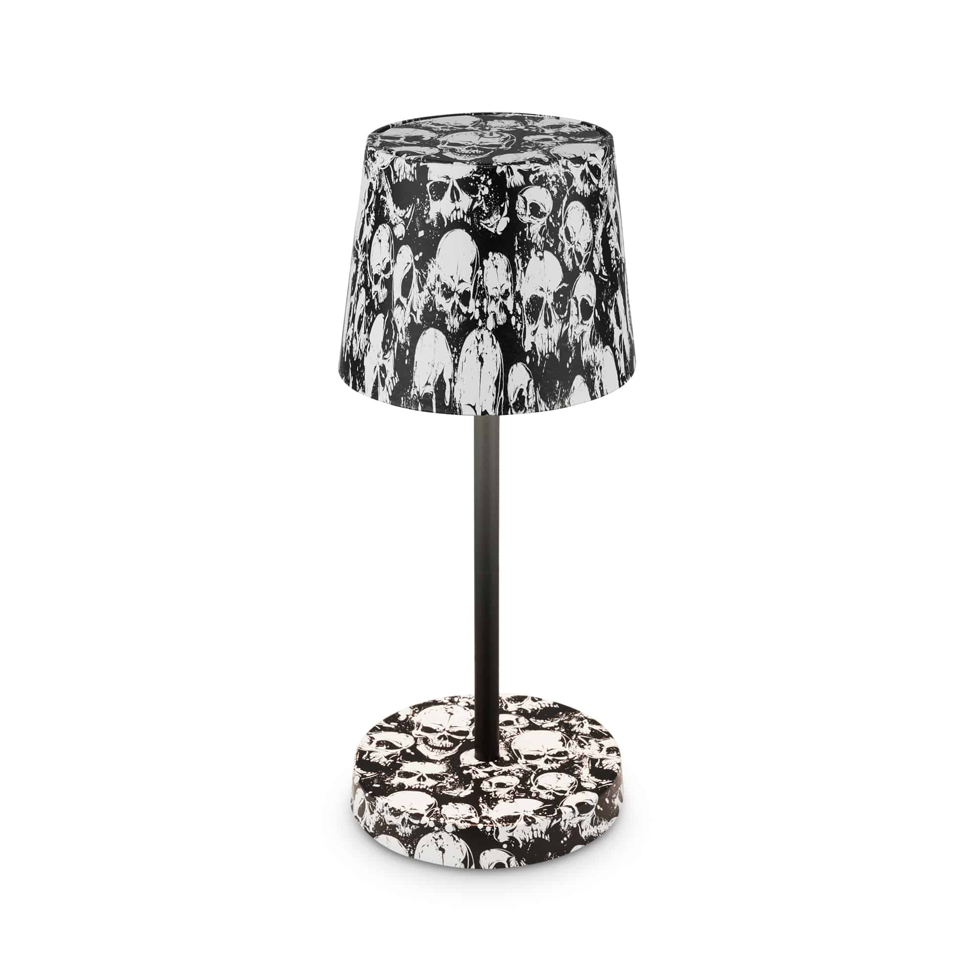 Briloner Boja LED Tischlampe kabellos IP44, Dimmbar, Touch, Skulls Motiv