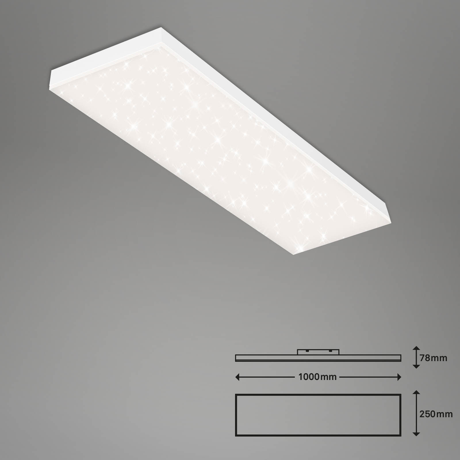 Sternenhimmel CCT LED Panel Weiß Bemaßung