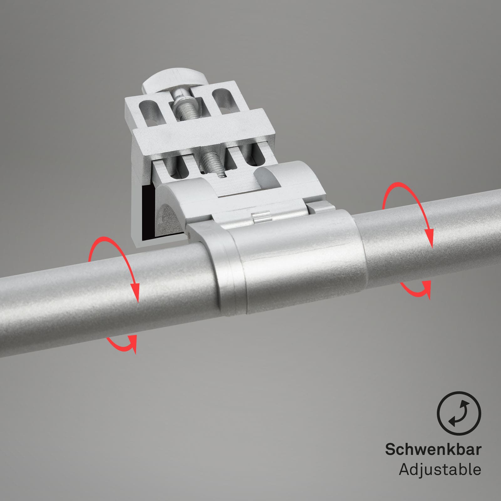 CCT Monitorleuchte Silber Schwenkbar