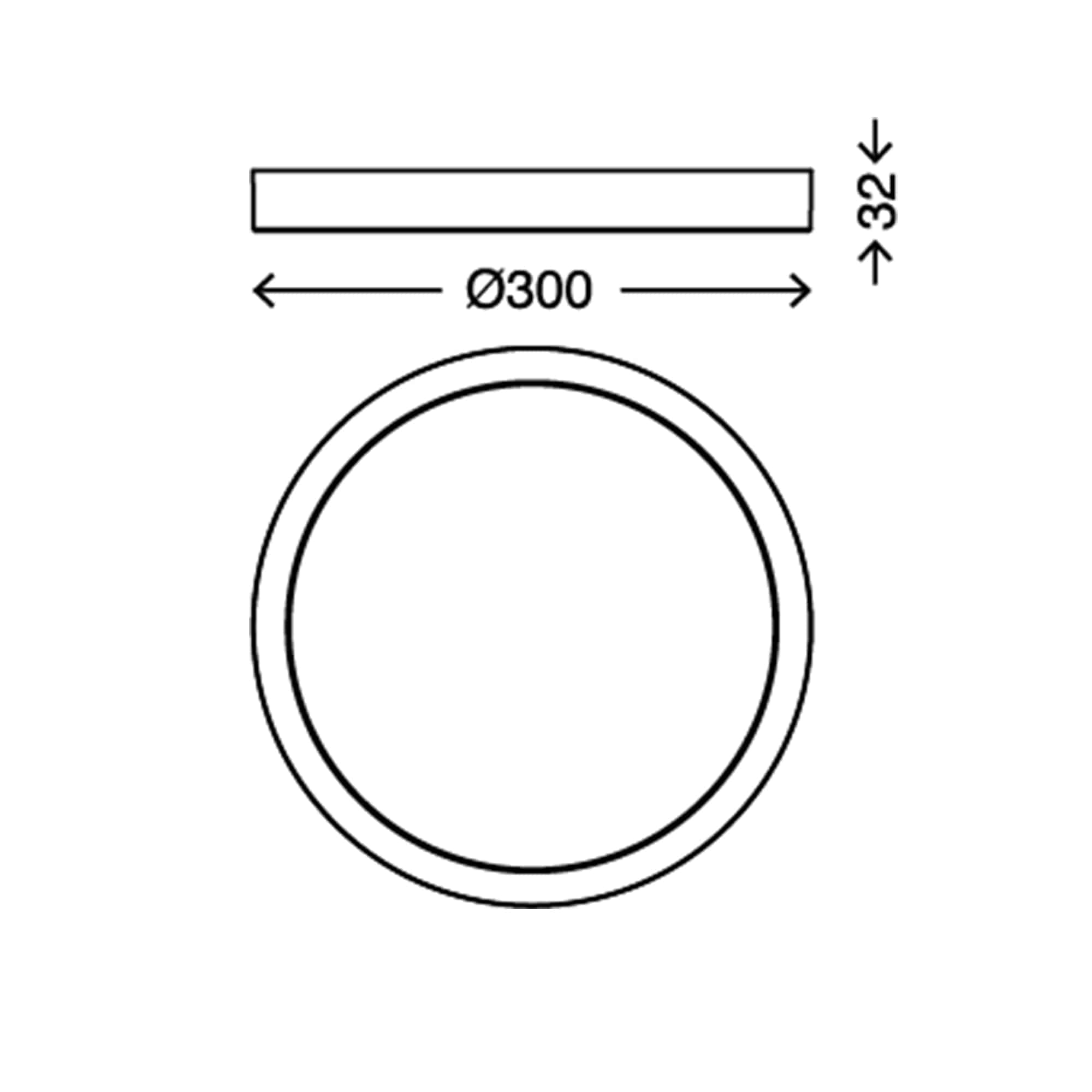 LED Aufbauleuchte IP44 chrom-matt LED-Platine1 Maßzeichnung