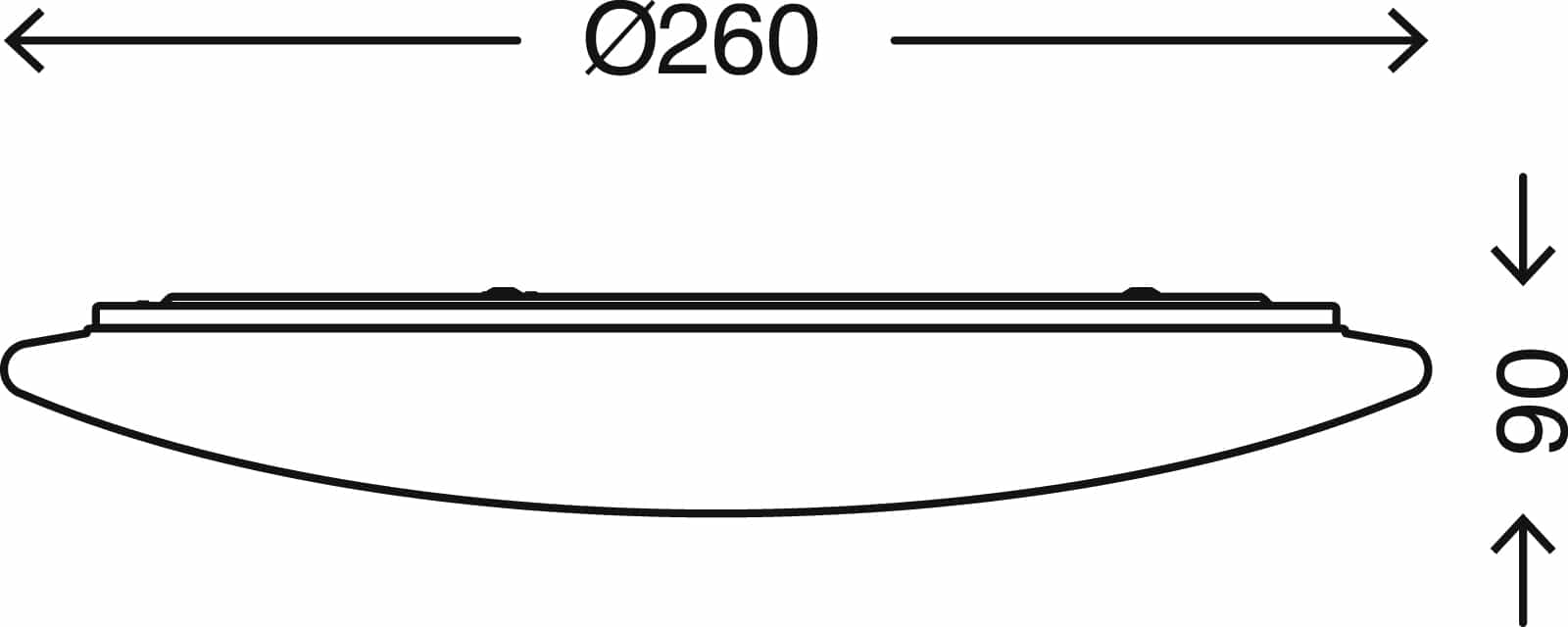 RGBW-LED Deckenleuchte weiß LED-Platine/1 Maßzeichnung