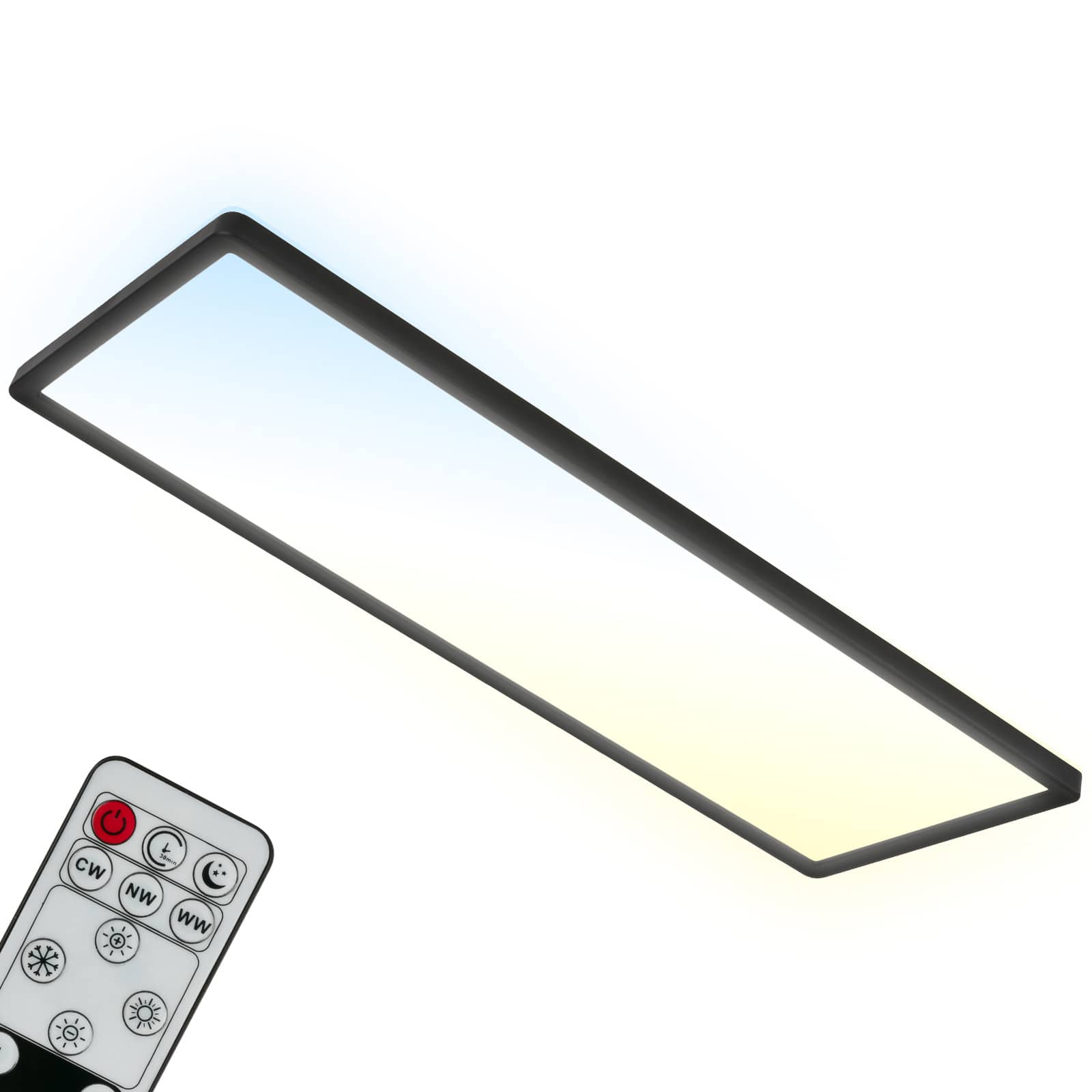 Ultraflaches CCT LED Panel, 29,3 LED, cm, 23 3000 schwarz W, lm