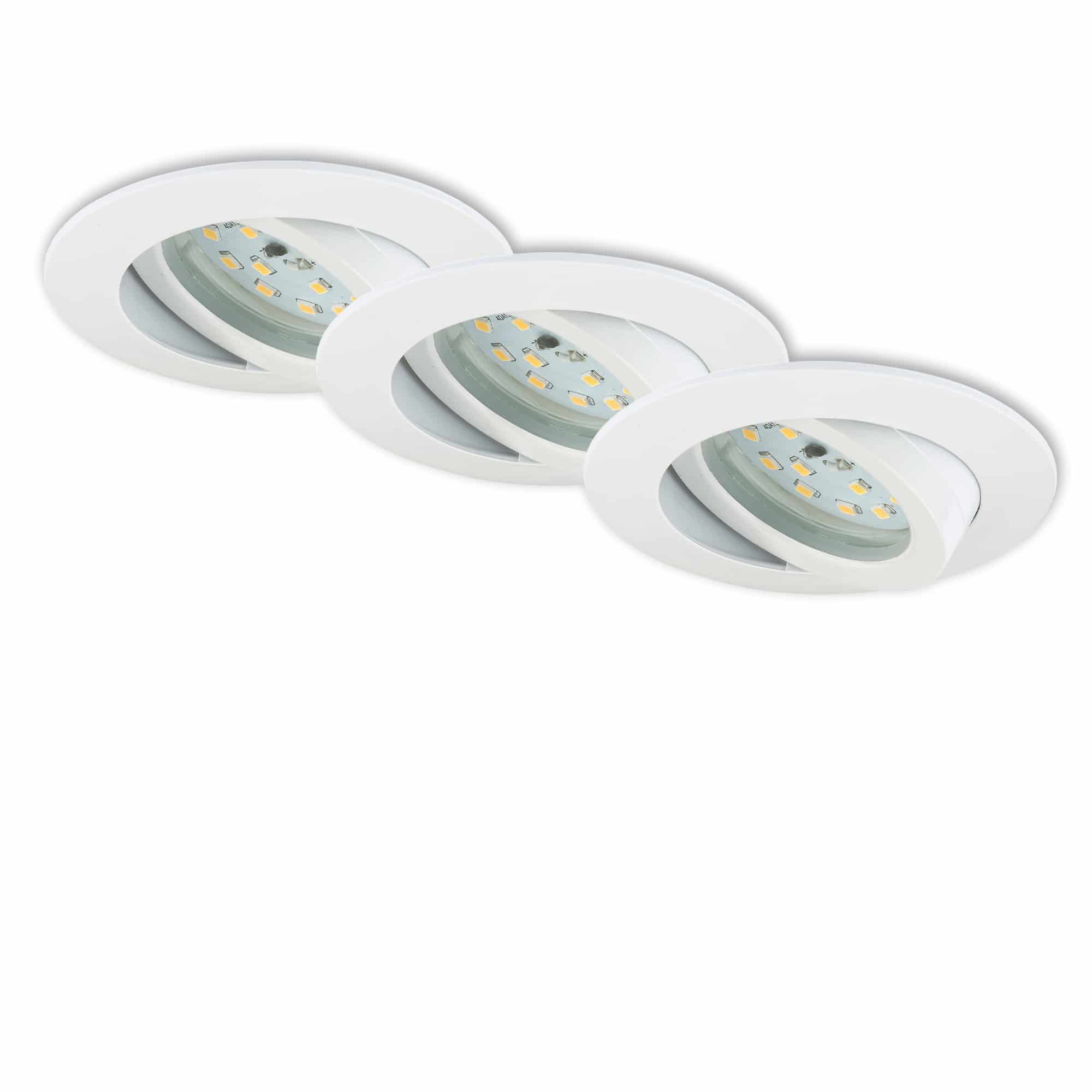 LED Einbauleuchten weiß 3er-Set LED-Modul Freisteller