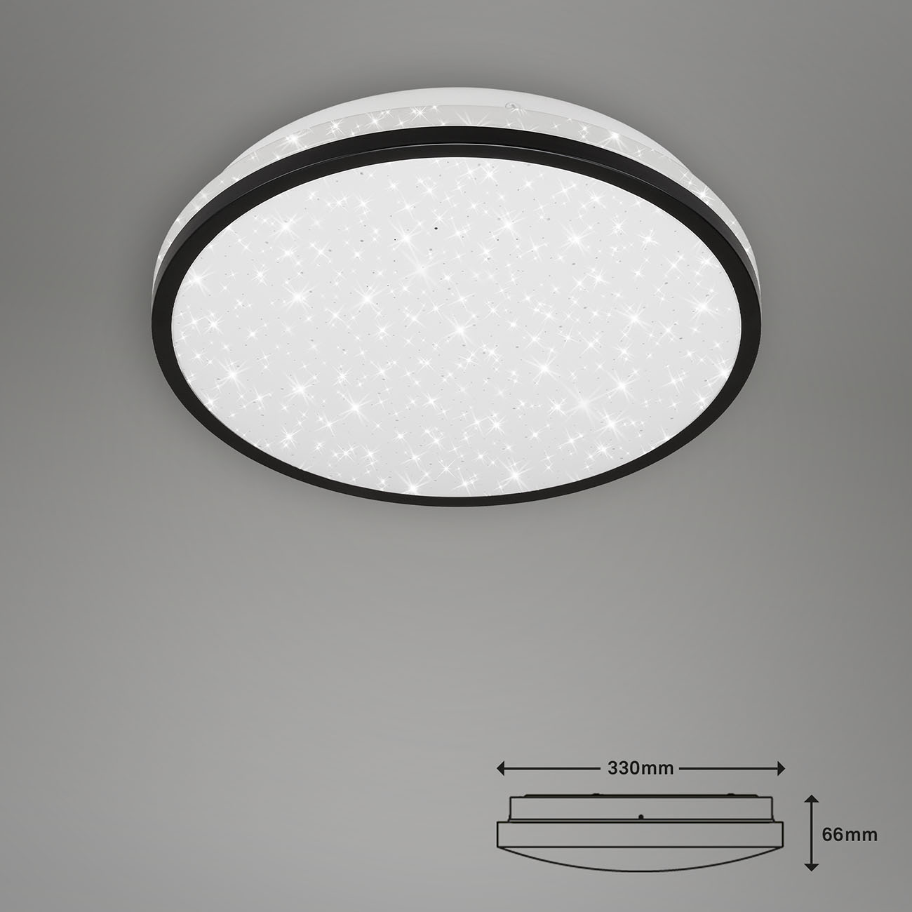 STERNENHIMMEL LED Deckenleuchte Schwarz Maße