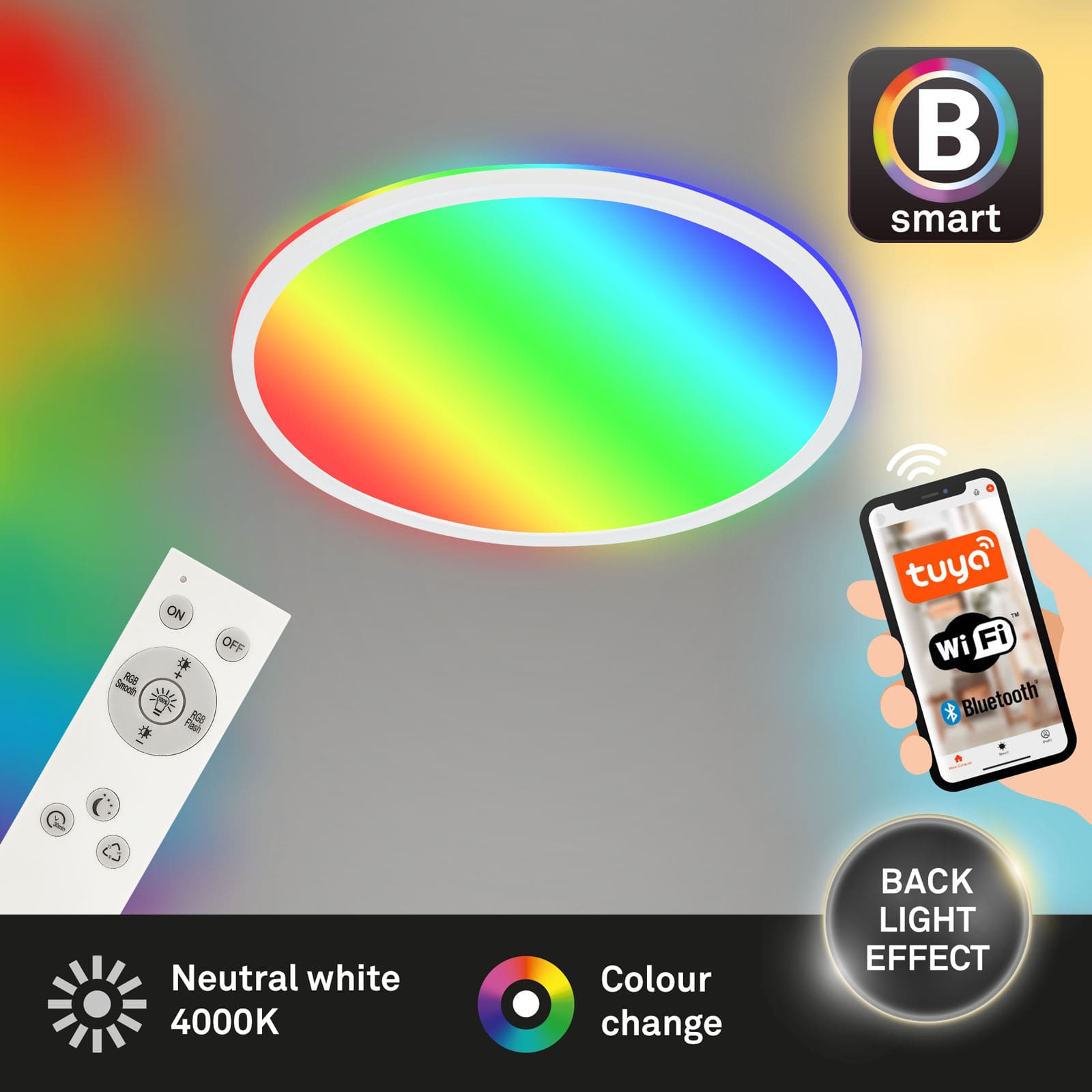 B smart RGB/W-LED Panel weiß