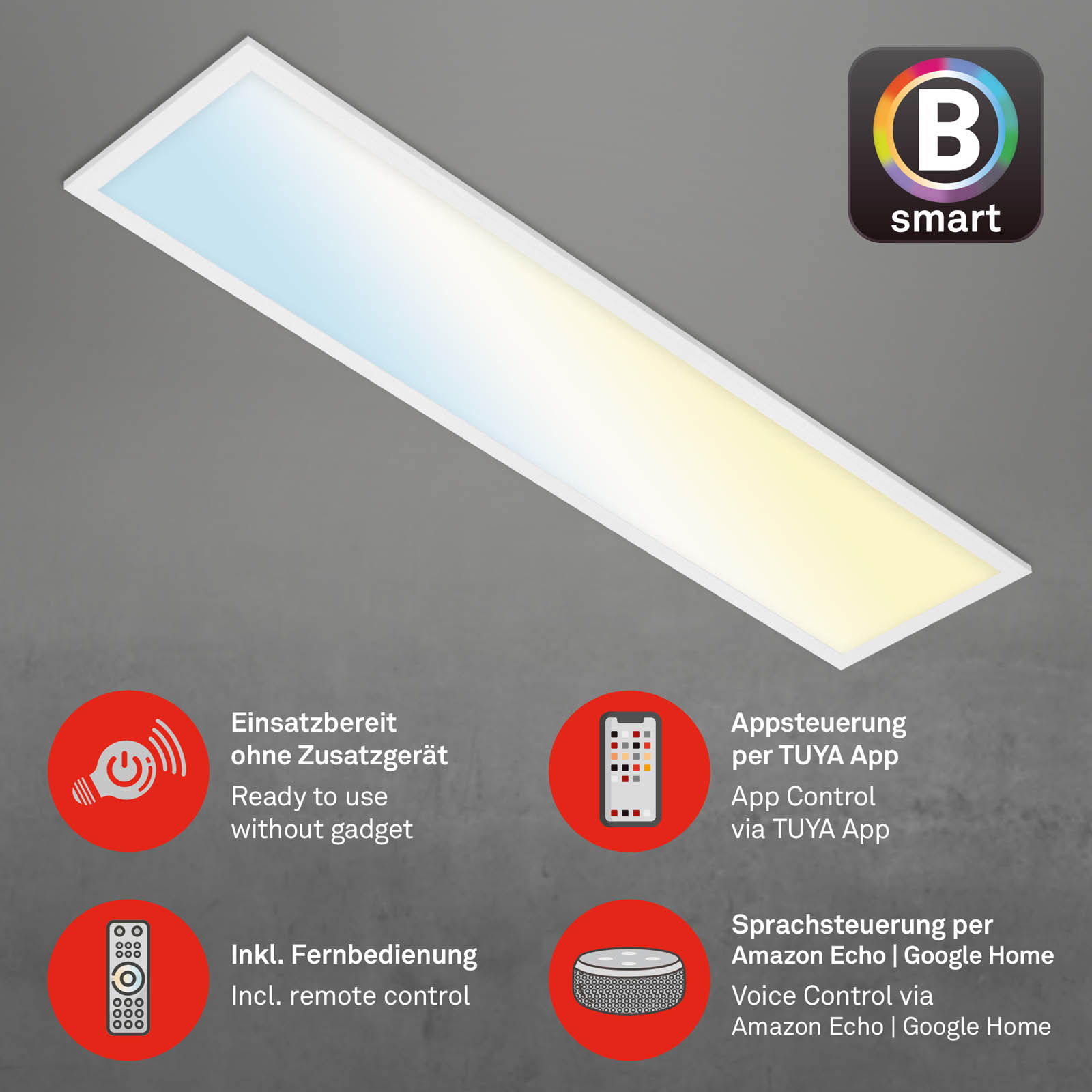 Bsmart WiFi + Bluetooth CCT LED Panel Funktion