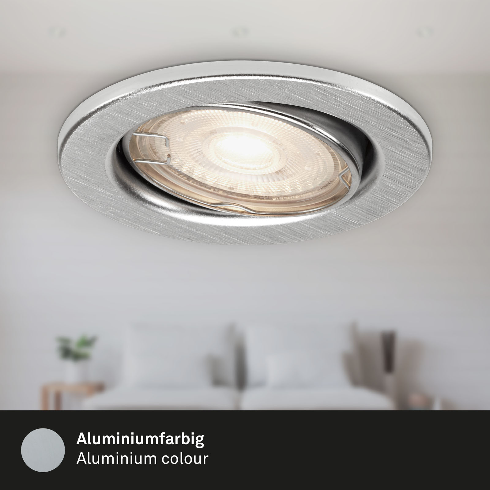 LED Einbauleuchten aluminiumfarbig