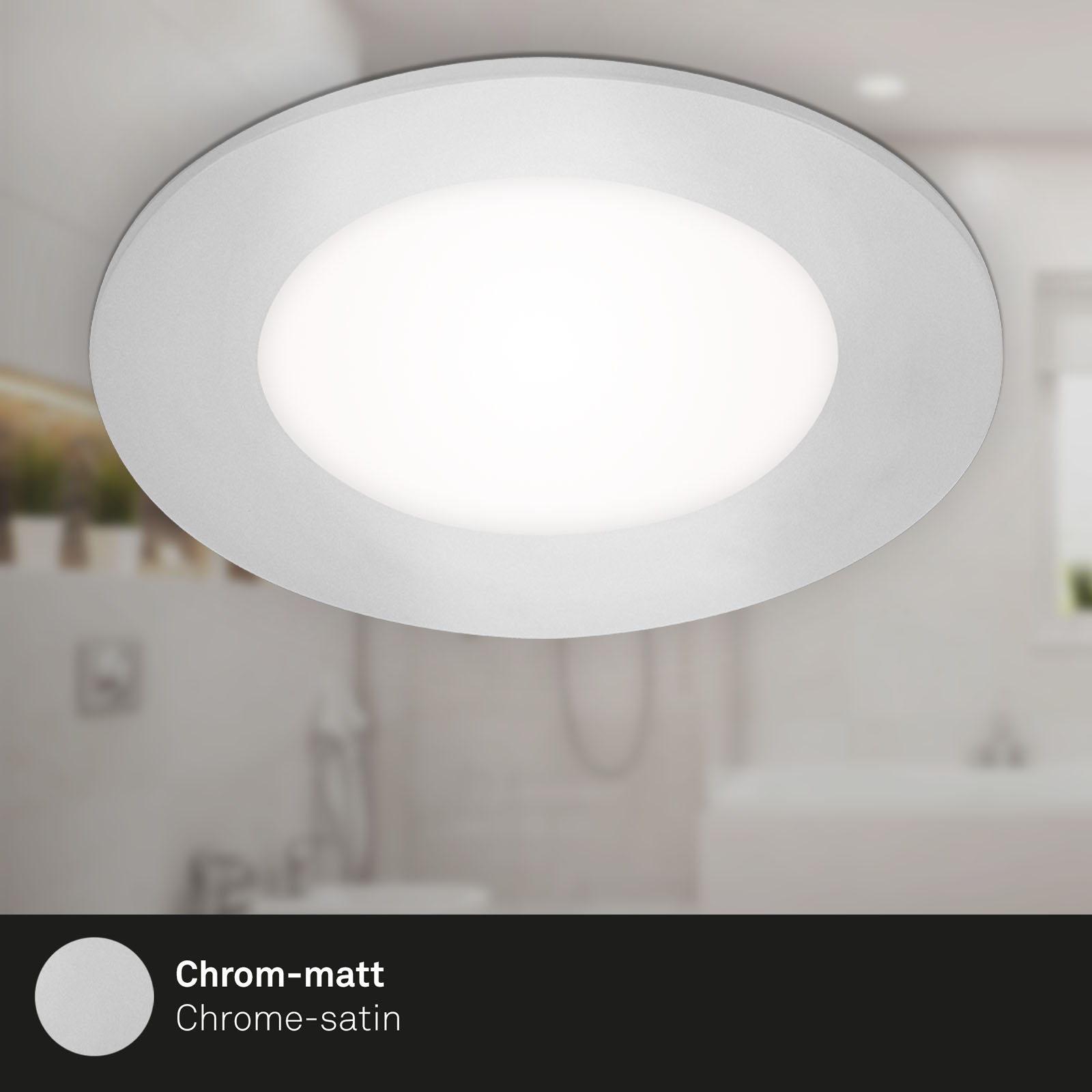 LED Einbauleuchten Chrom-matt