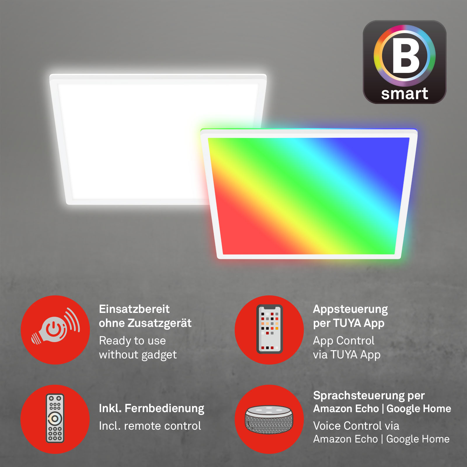 B smart RGB/W-LED Panel weiß