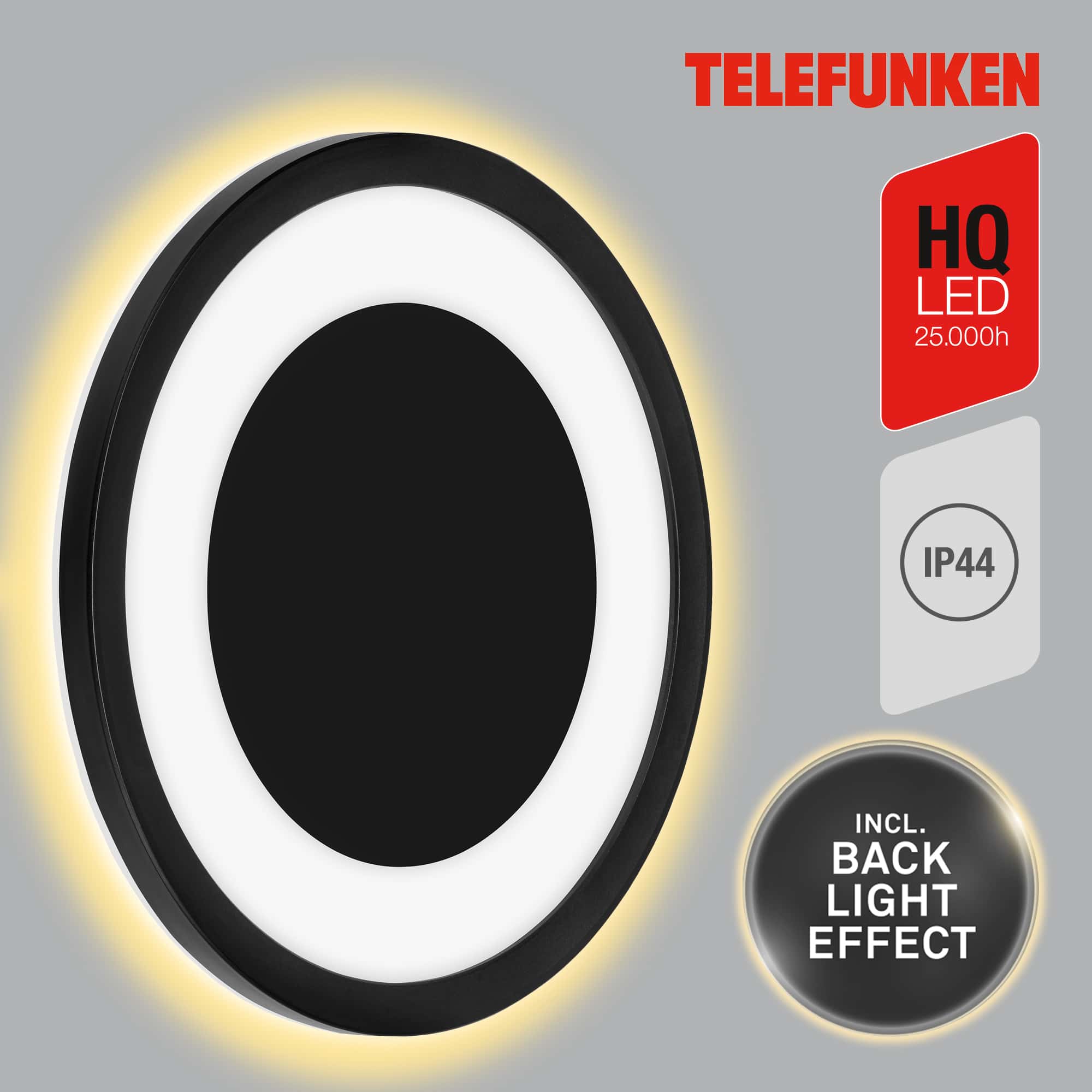 TELEFUNKEN LED Außenwandleuchte Schwarz