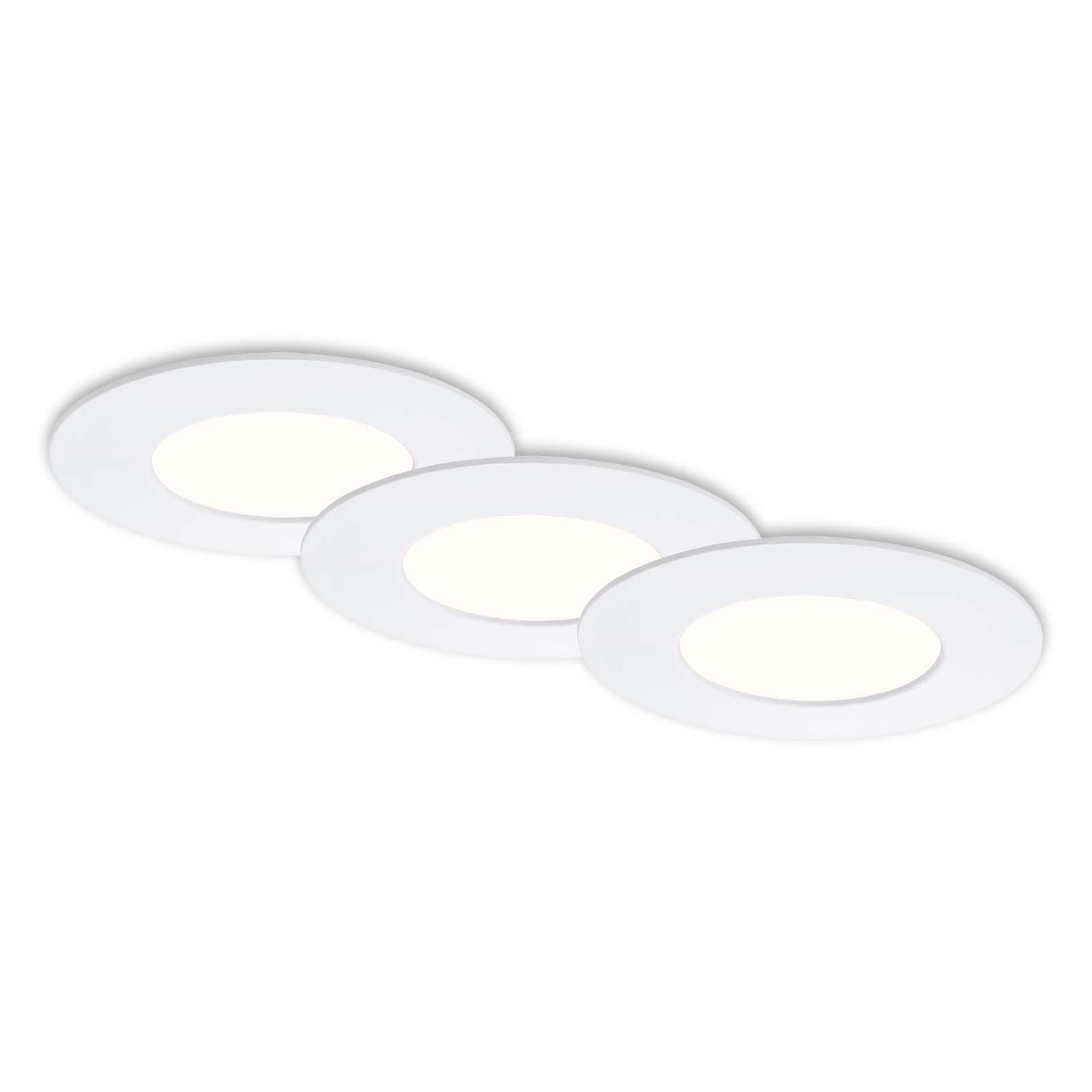 LED Einbauleuchten 3er-Set weiß LED Freisteller