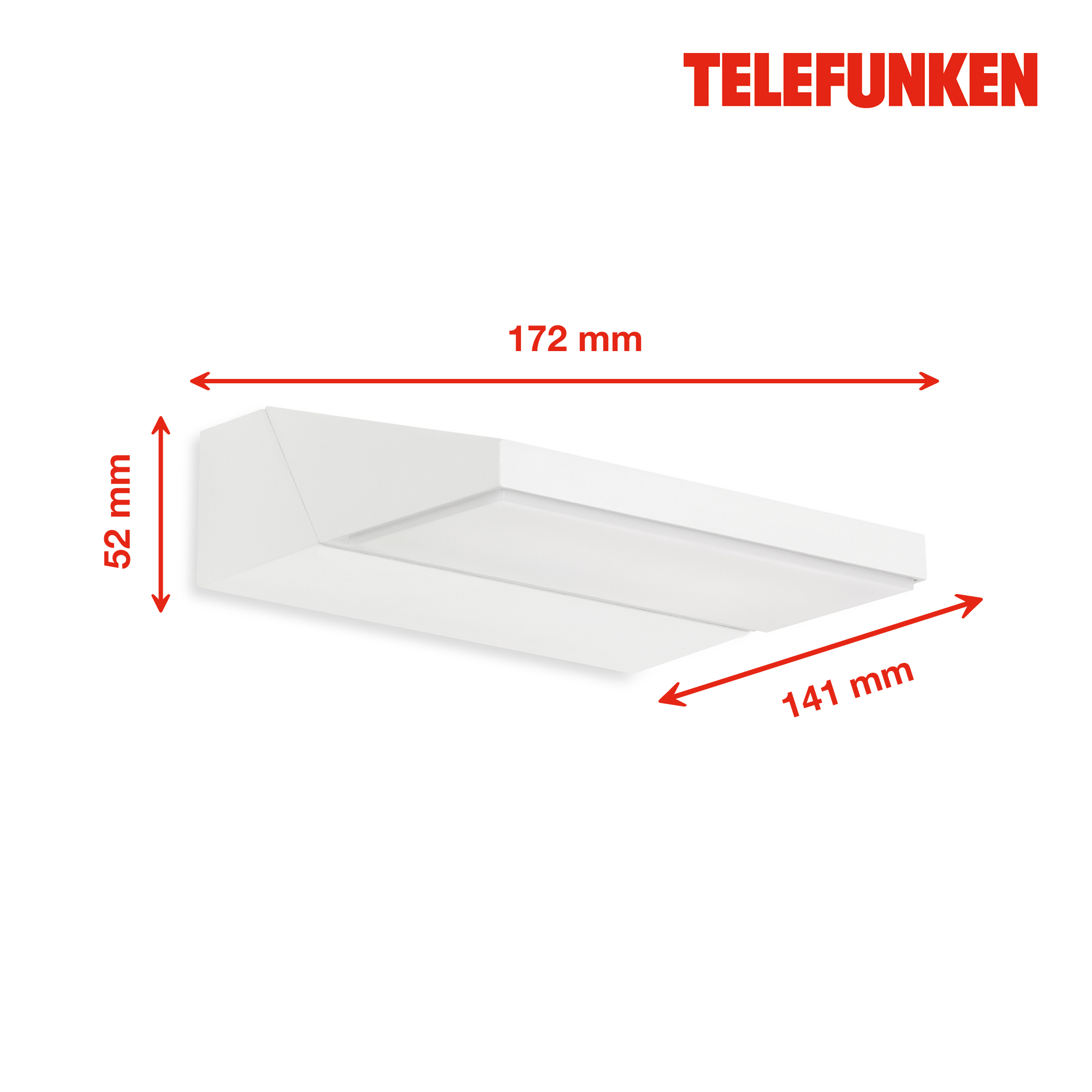 TELEFUNKEN LED Außenwandleuchte Weiß