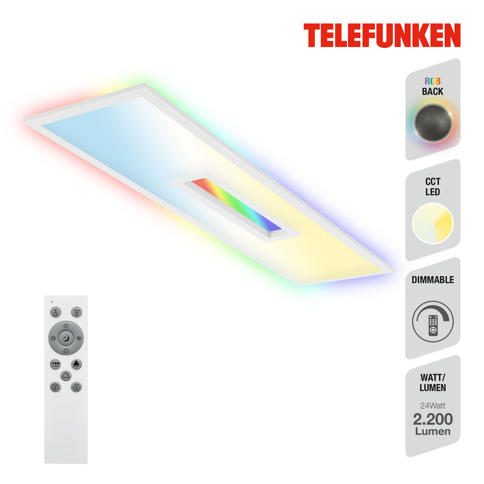 TELEFUNKEN CCT LED Panel weiß