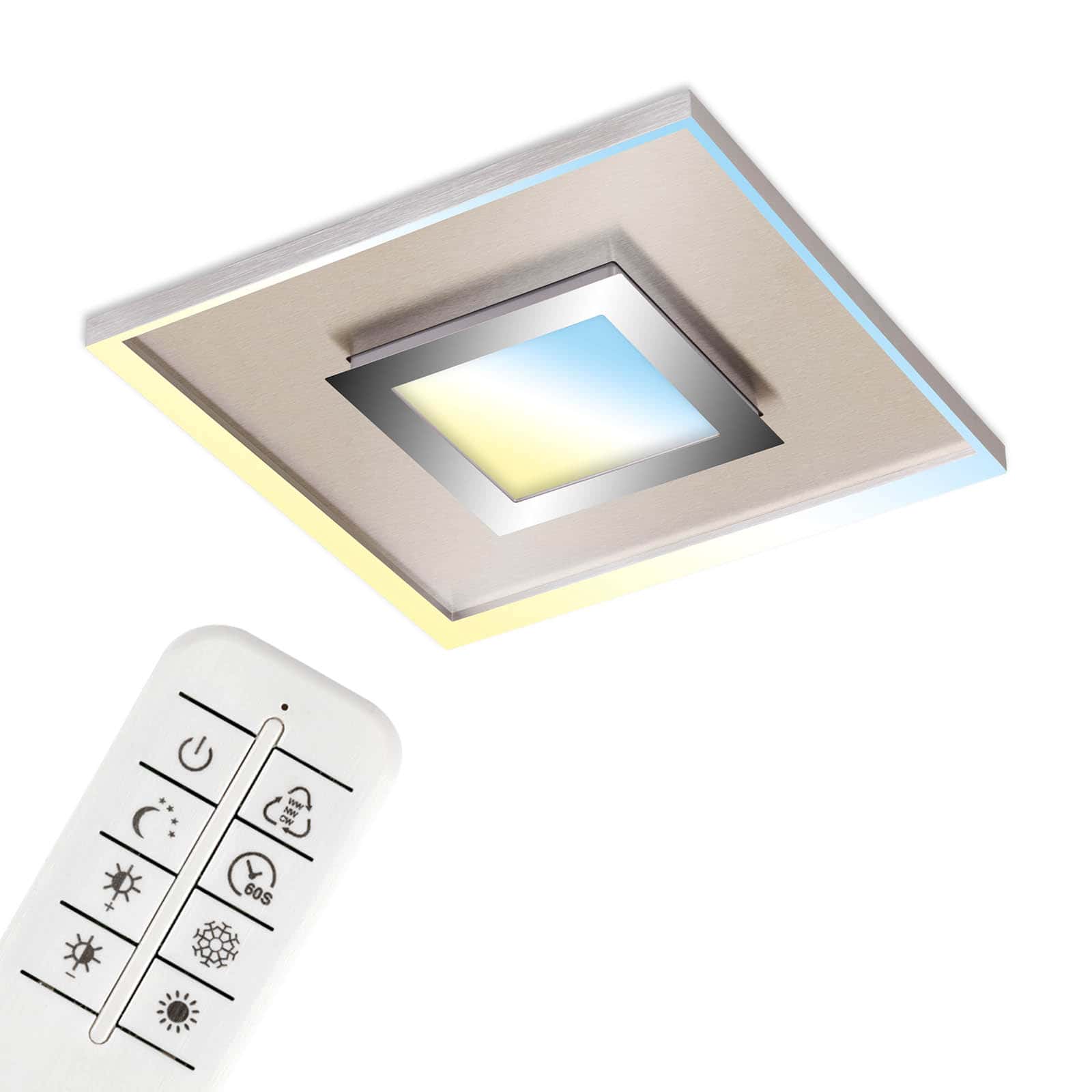 CCT LED Deckenleuchte, 50 30 Gold-Braun W, cm, lm, 3600