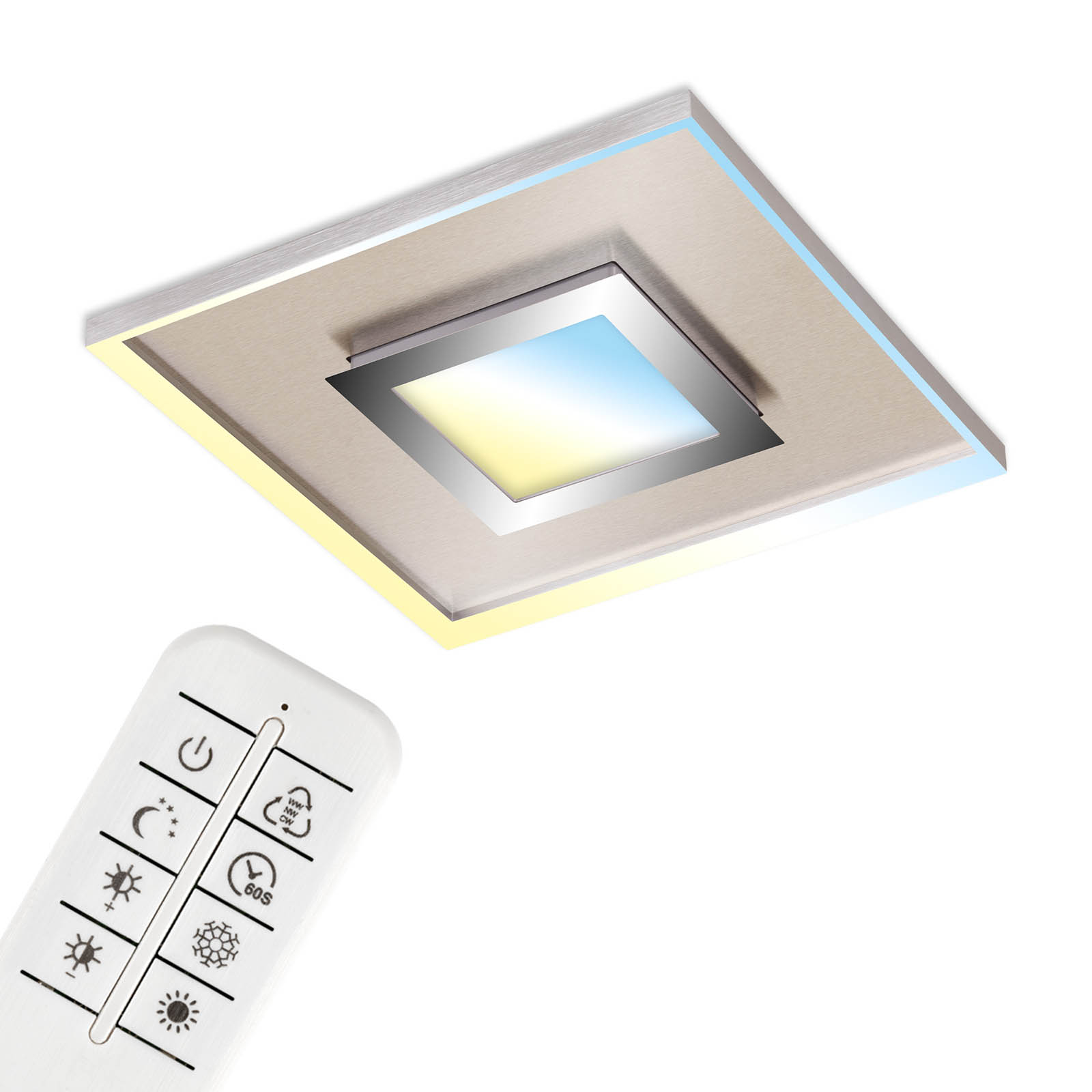 CCT LED Deckenleuchte matt-nickel-chrom-alu LED Titelbild