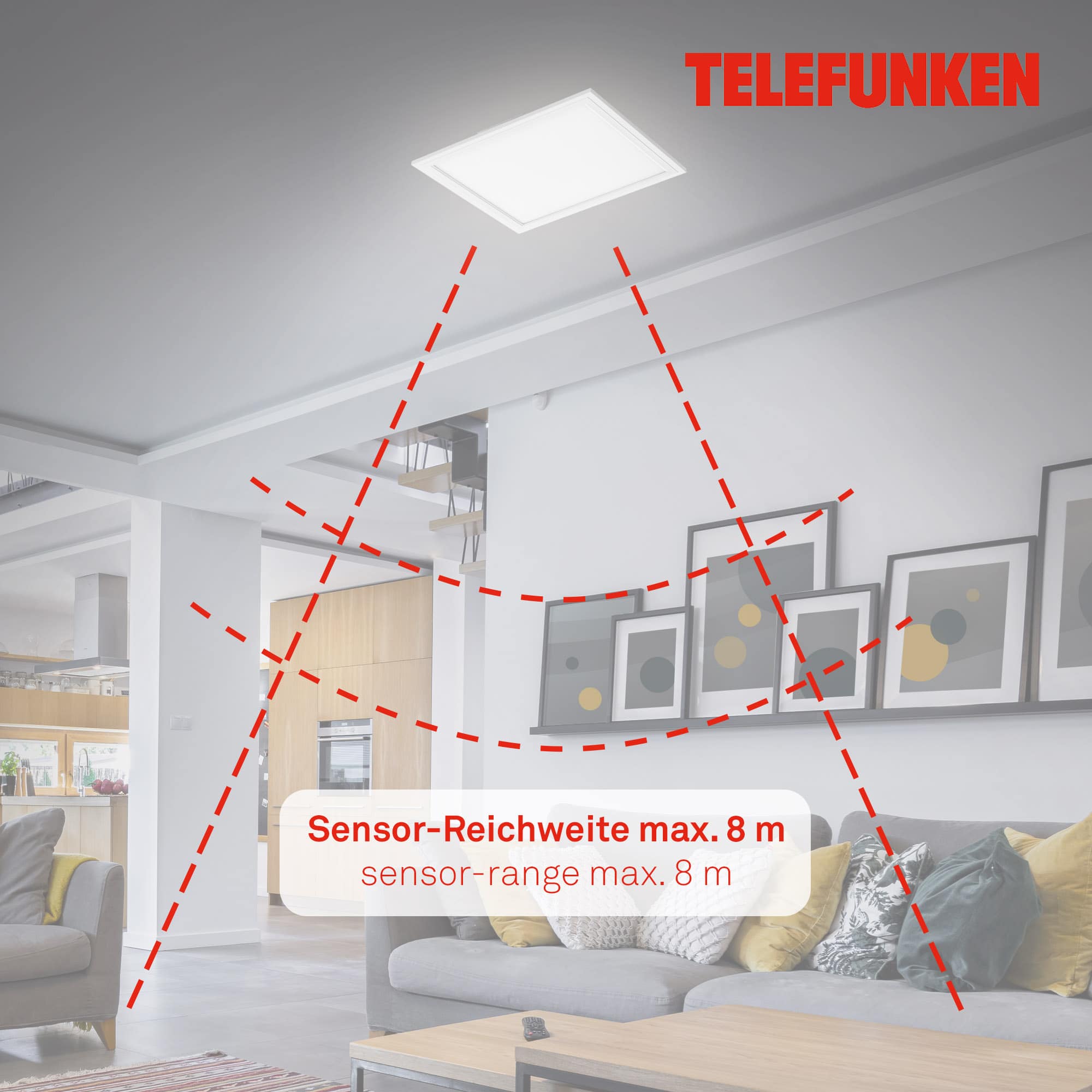 Sensor-LED Panel weiß 1xLED 1 Funktion