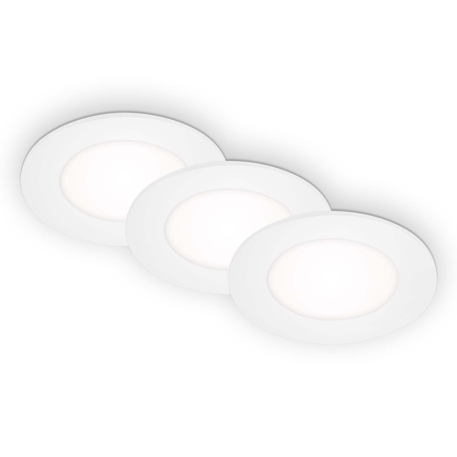 LED Einbauleuchten 3er-Set IP65 weiß LED-Platine Freisteller