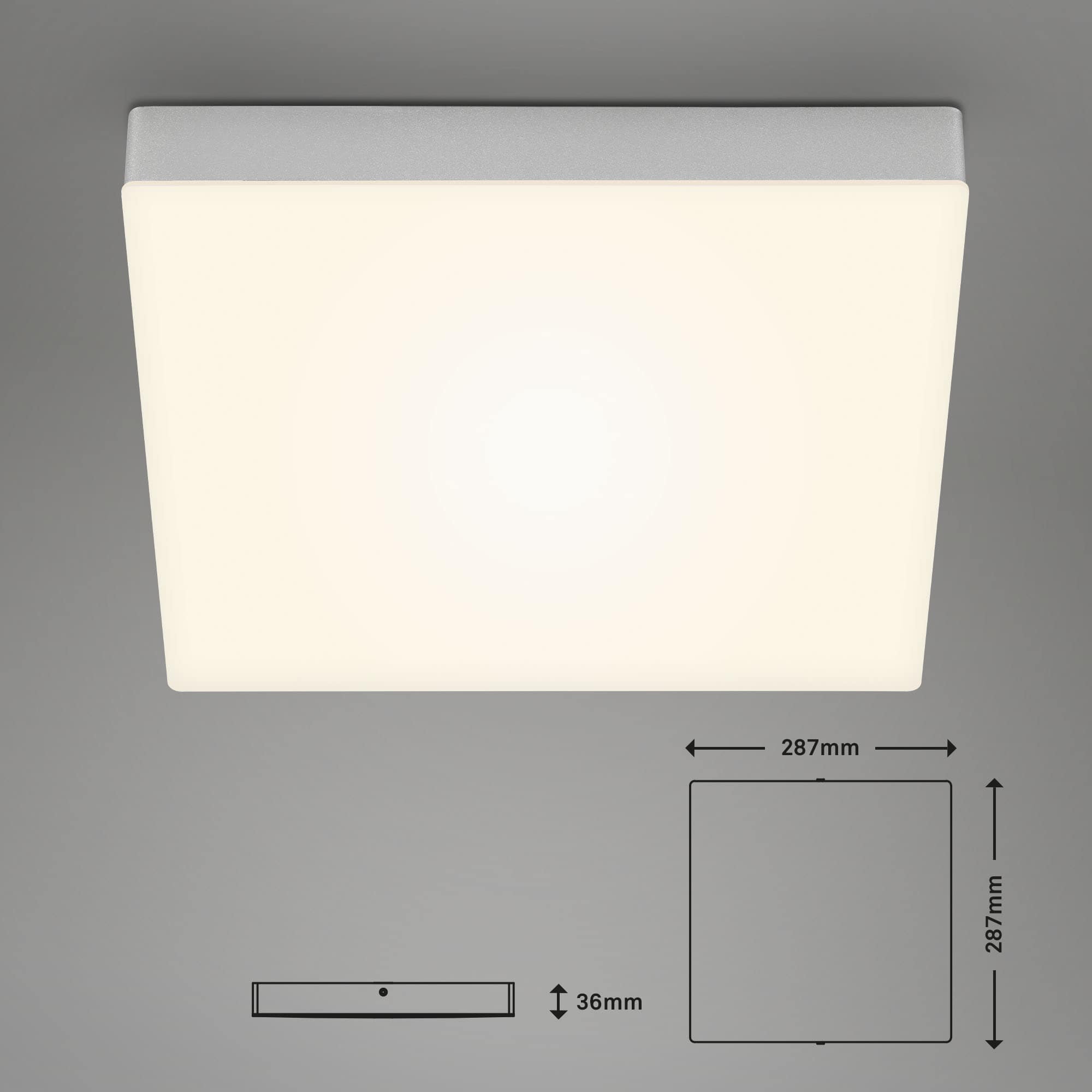 Rahmenlose LED Aufbauleuchte silberfarbig LED-Platine Maßzeichnung