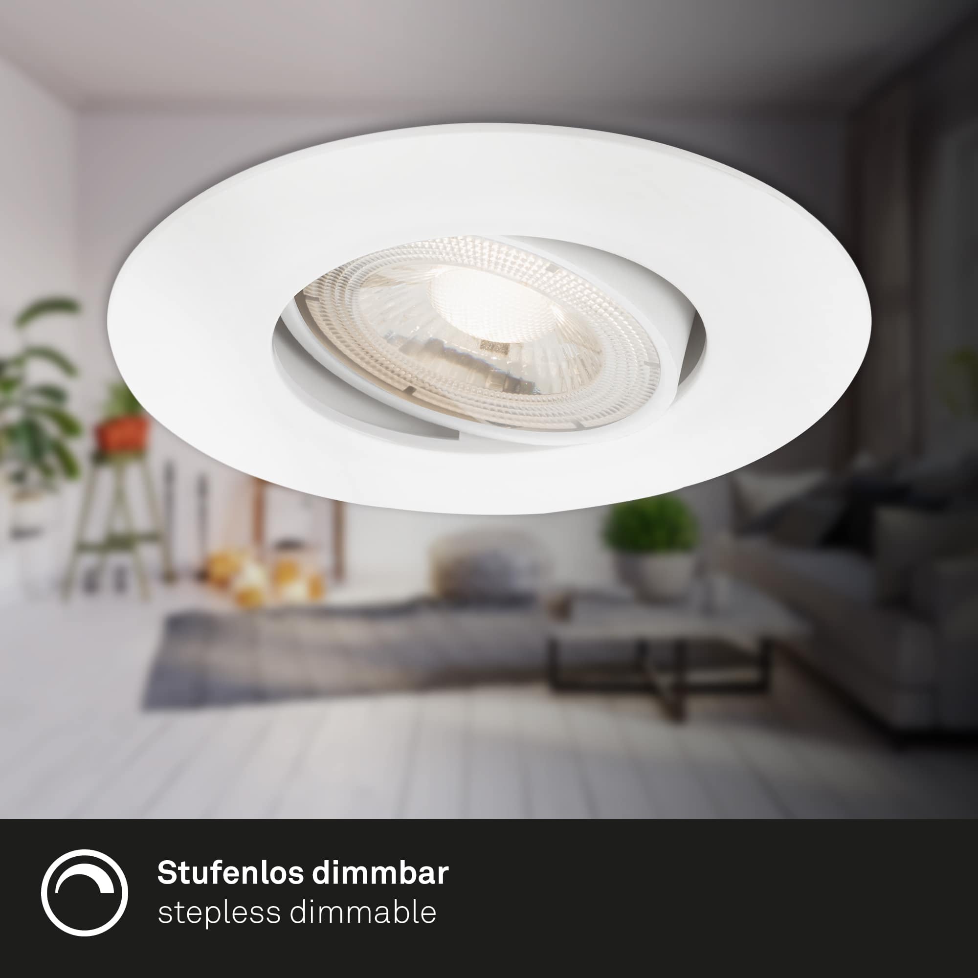 LED Recessed luminaire 4 4 cm 3x4 9W 480lm white