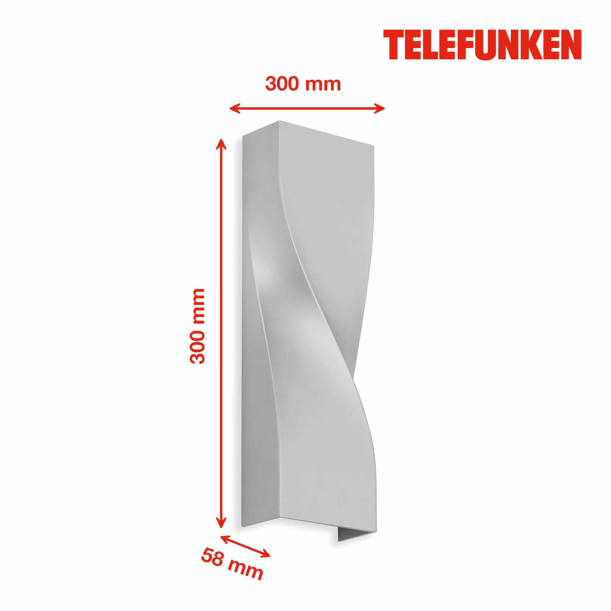 TELEFUNKEN LED Außenwandleuchte Silber