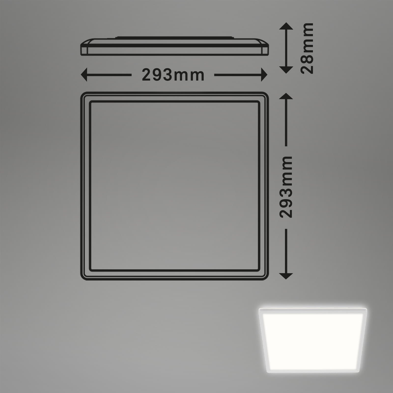 SLIM LED Panel weiß Maße