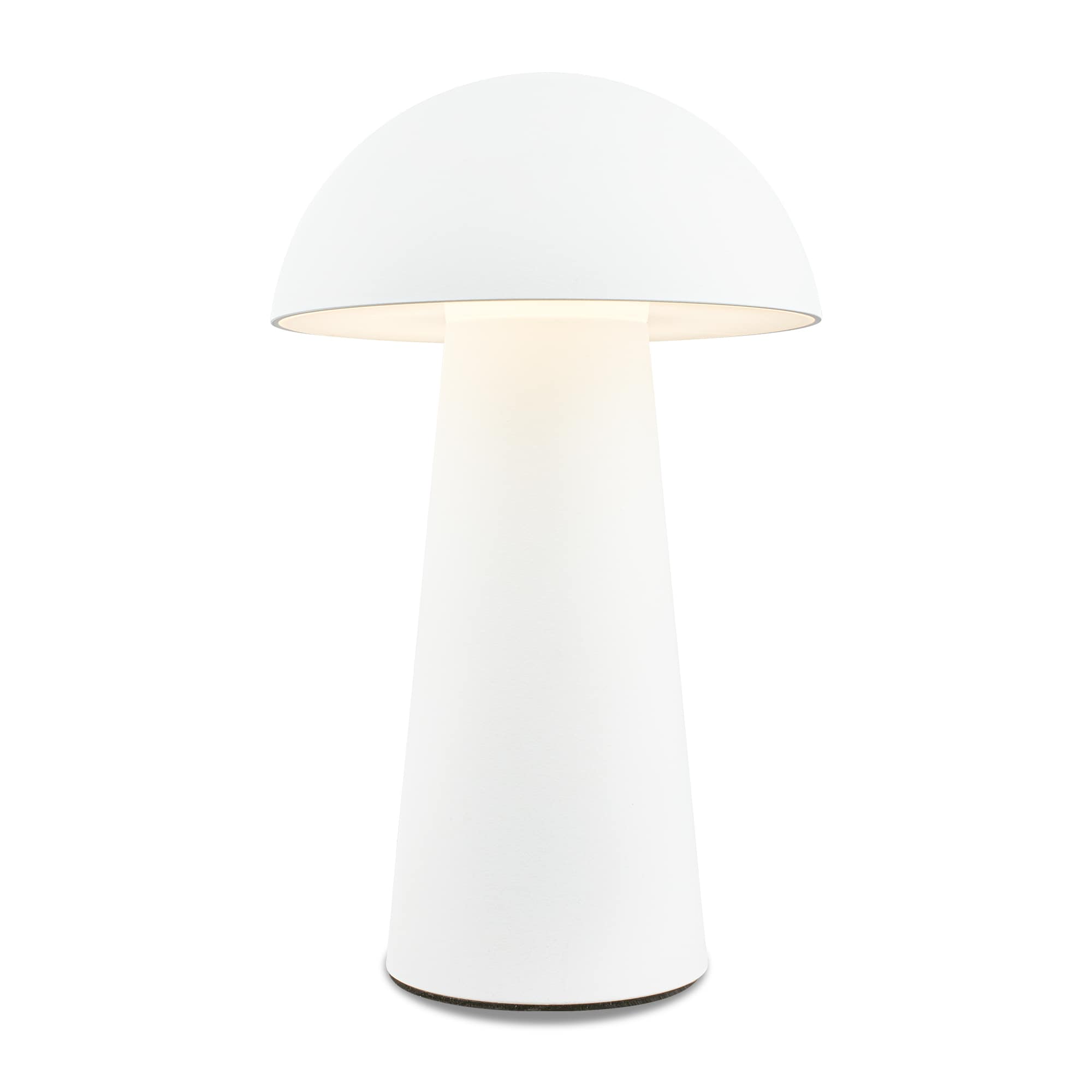 Briloner Fungo Mini lampe de table LED sans fil IP44, intensité lumineuse variable, tactile, blanc