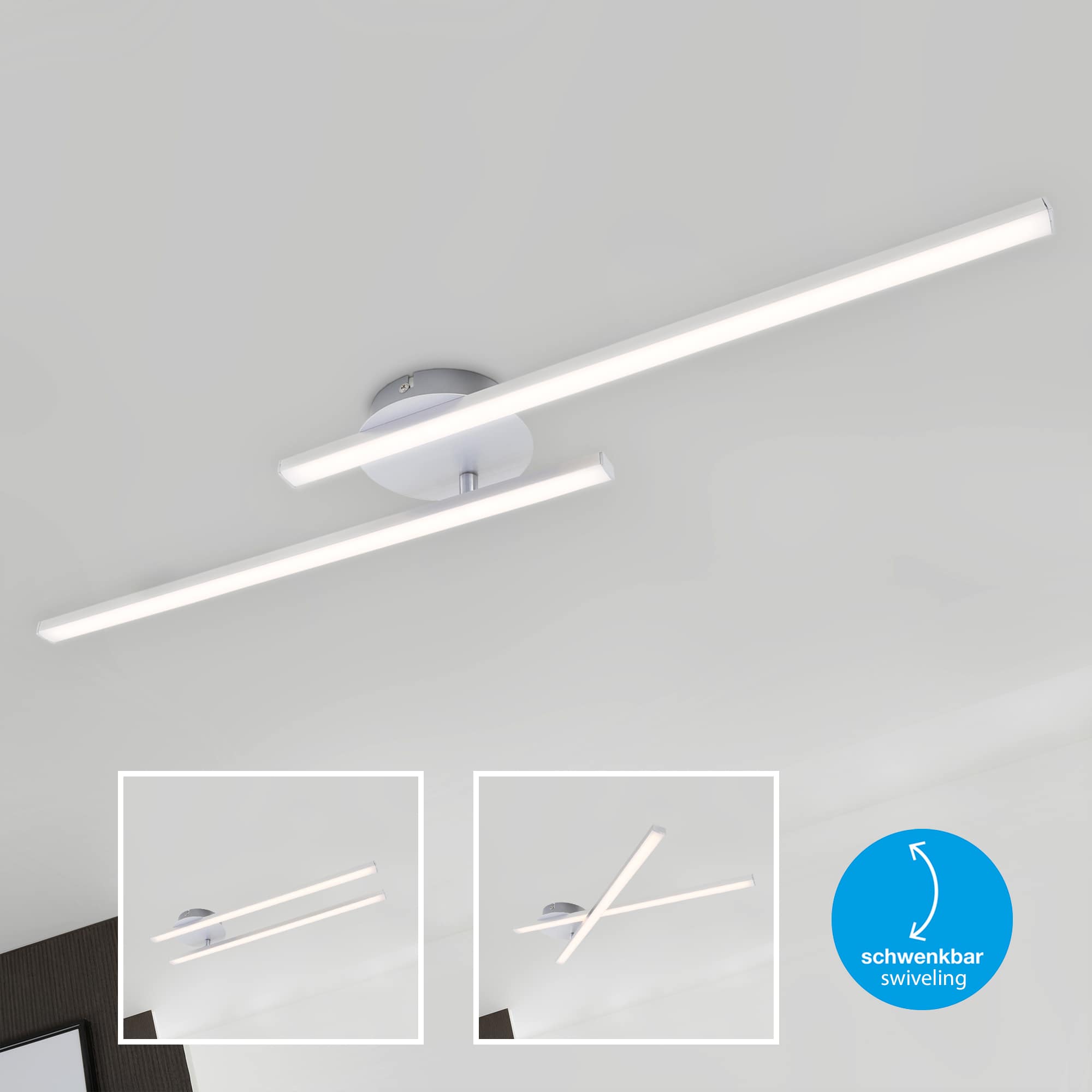 LED Wand- und Deckenleuchte Alu