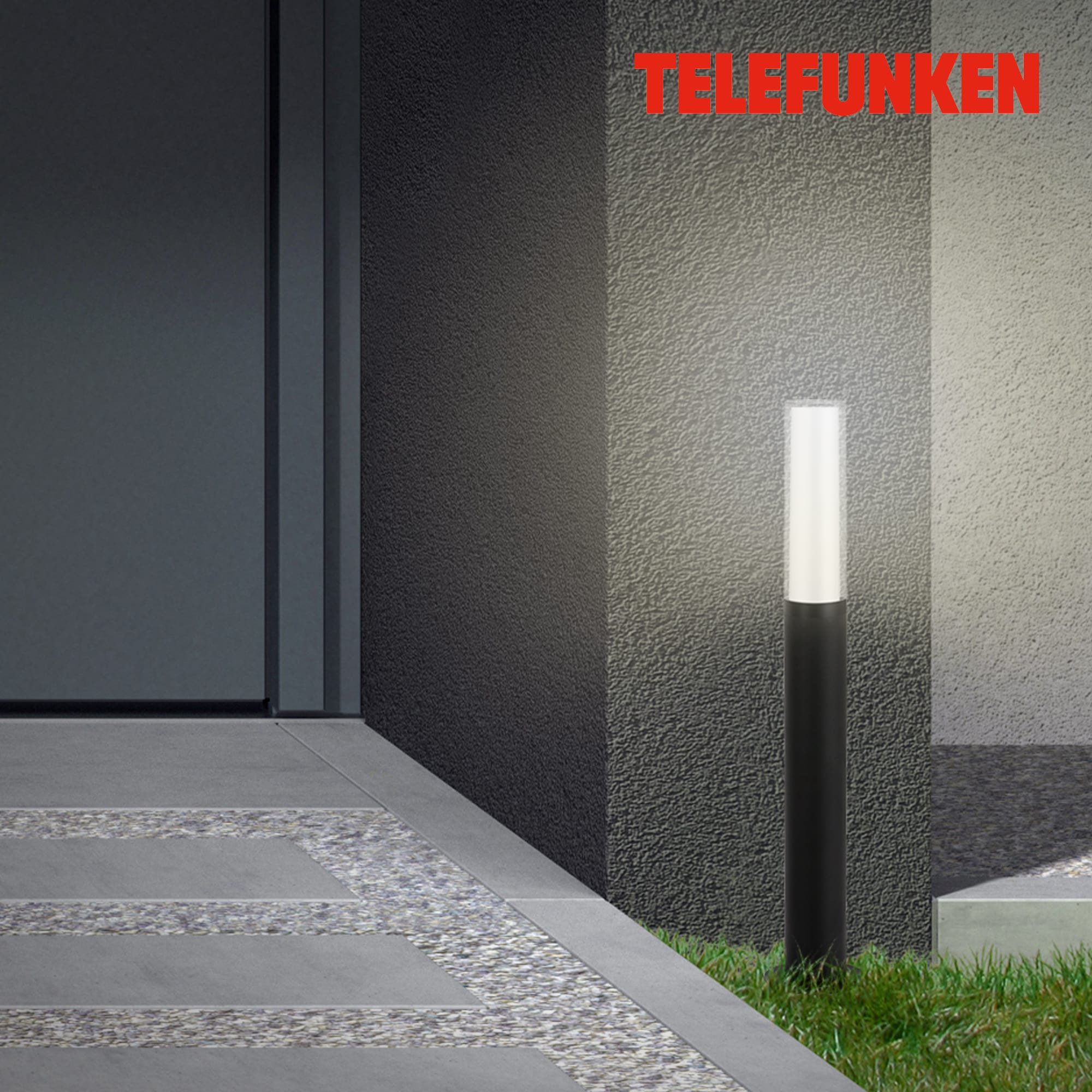 TELEFUNKEN LED Außenstehleuchte Schwarz