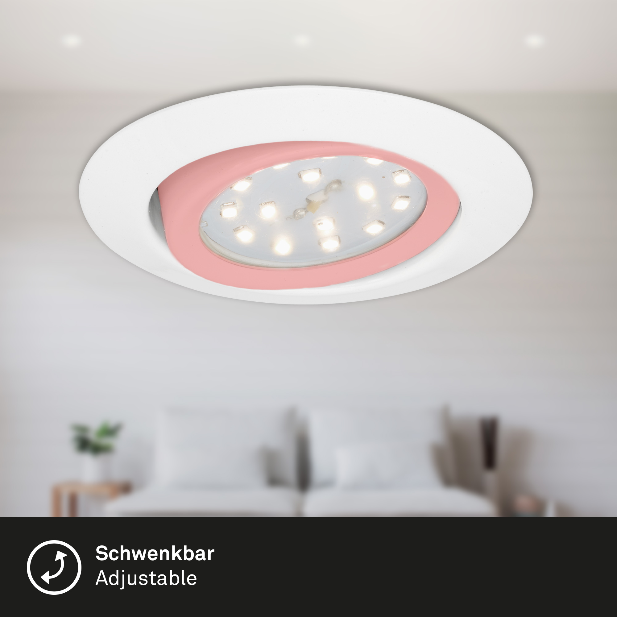 LED Einbauleuchten3er-Set weiß 3xLED Funktion