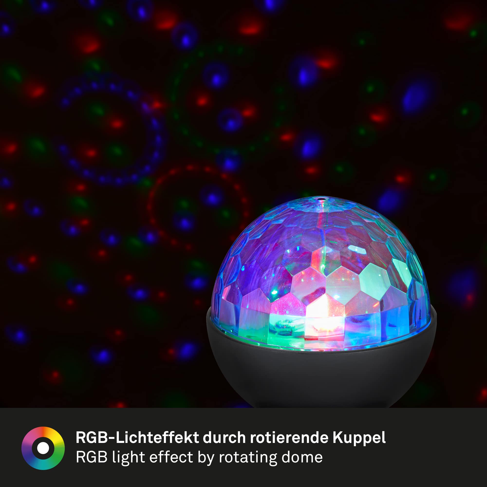 RGB LED Tischleuchte, Ø 12,5 Schwarz W, 3 cm