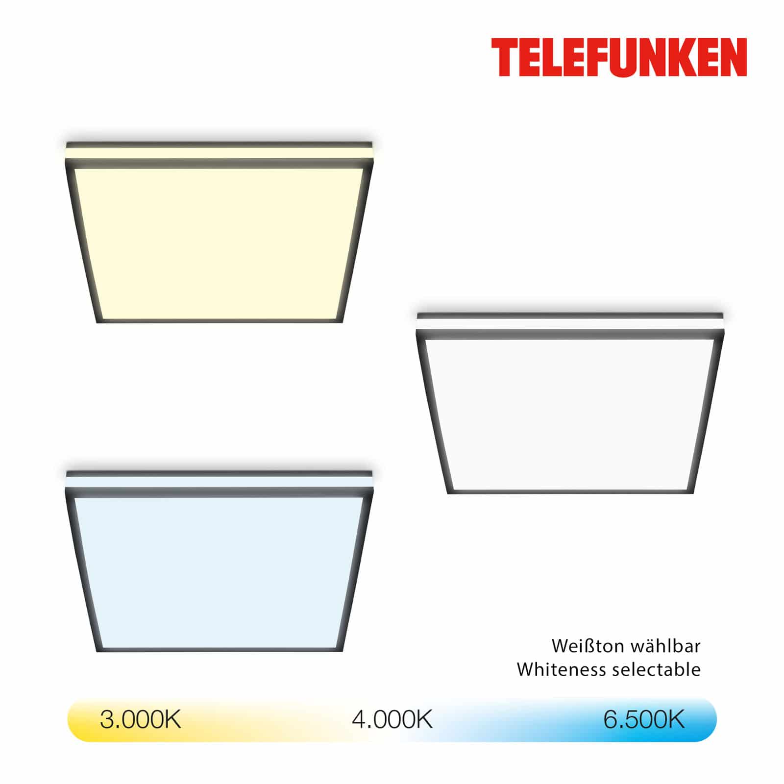 Magic CCT LED Panel mit RGB-LED schwarz