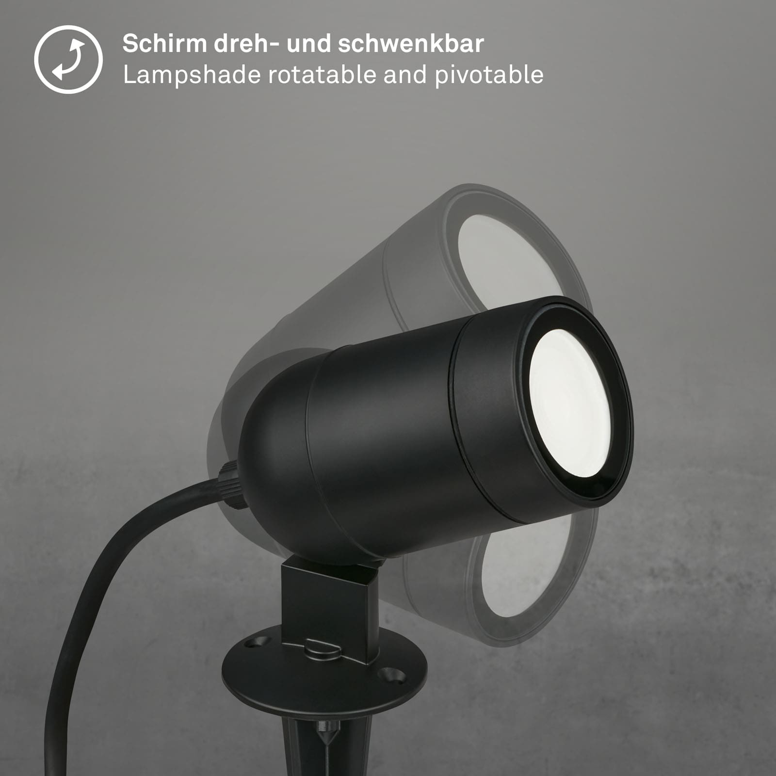 LED Gartenstrahler Schwarz Schwenkbar