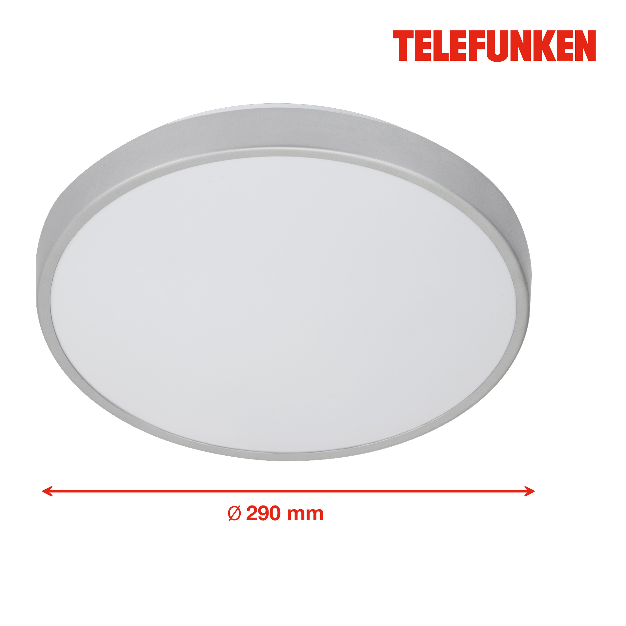 TELEFUNKEN Sensor LED Deckenleuchte Weiß-Titan