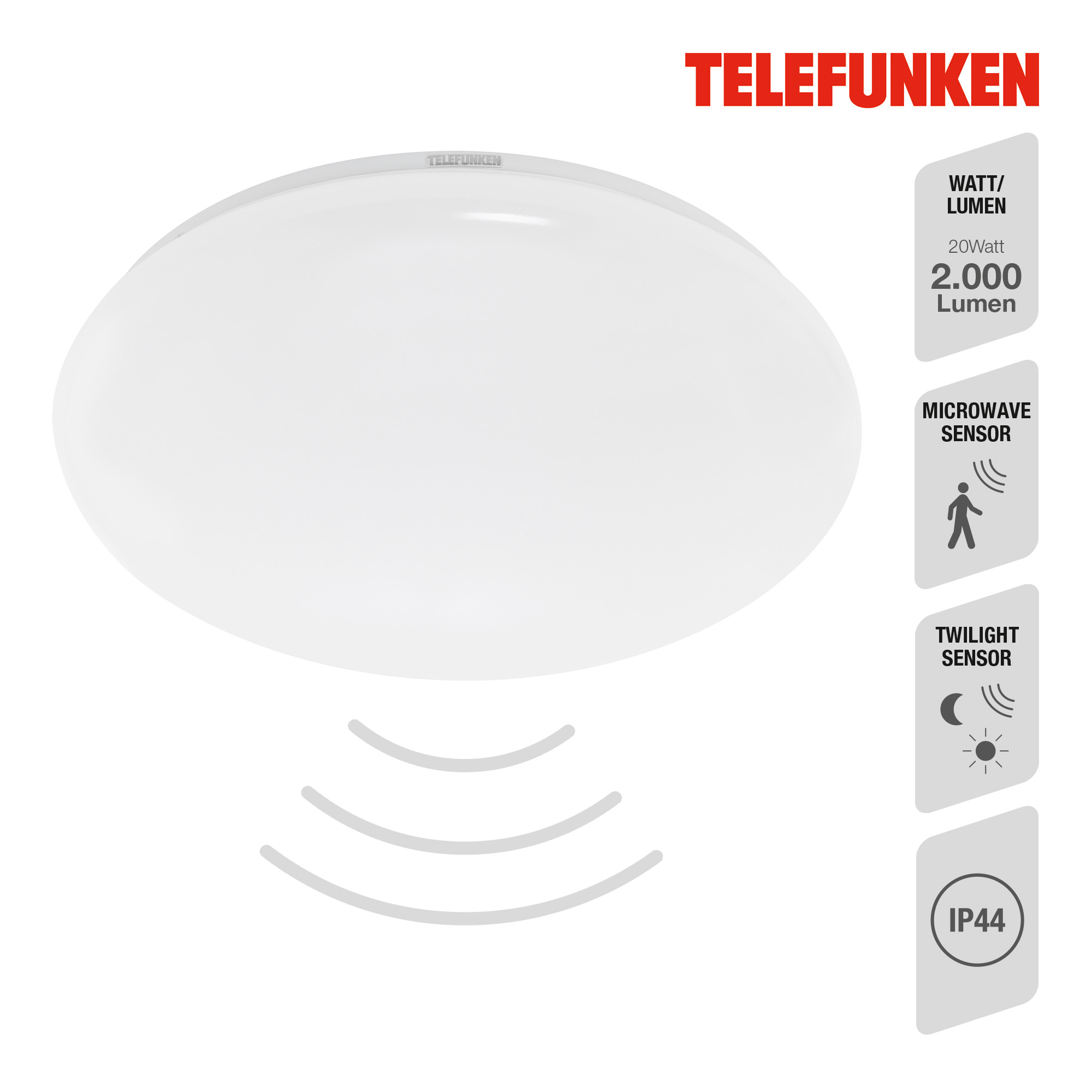 TELEFUNKEN LED Deckenleuchte Weiß