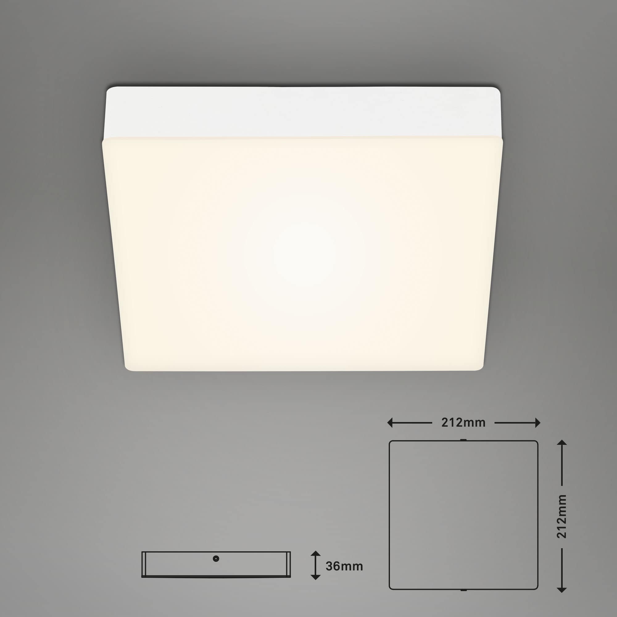 Rahmenlose LED Aufbauleuchte weiß LED-Platine1 Maßzeichnung