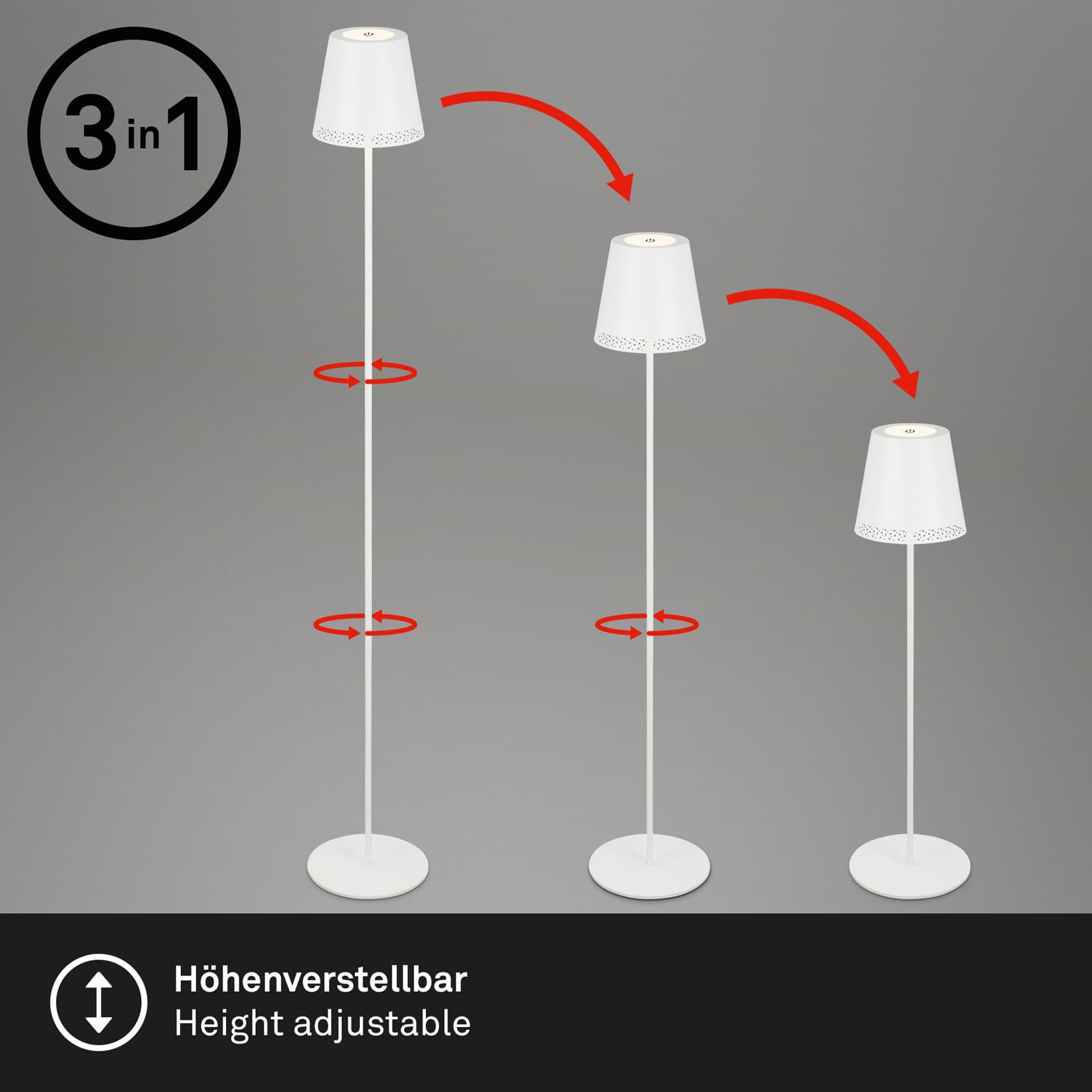 LED Stehleuchte weiß Funktion