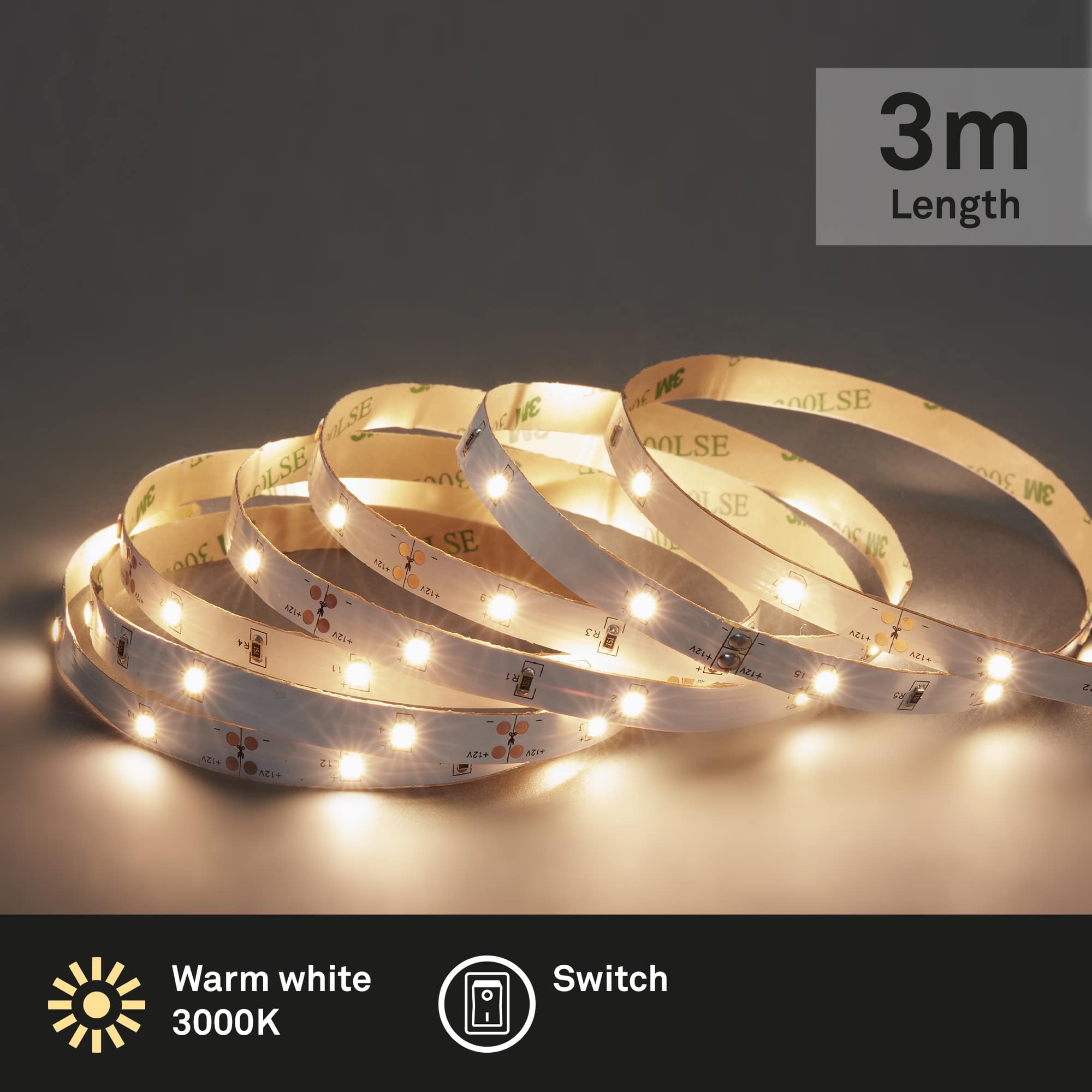 LED strip 300 cm 10W 760lm white