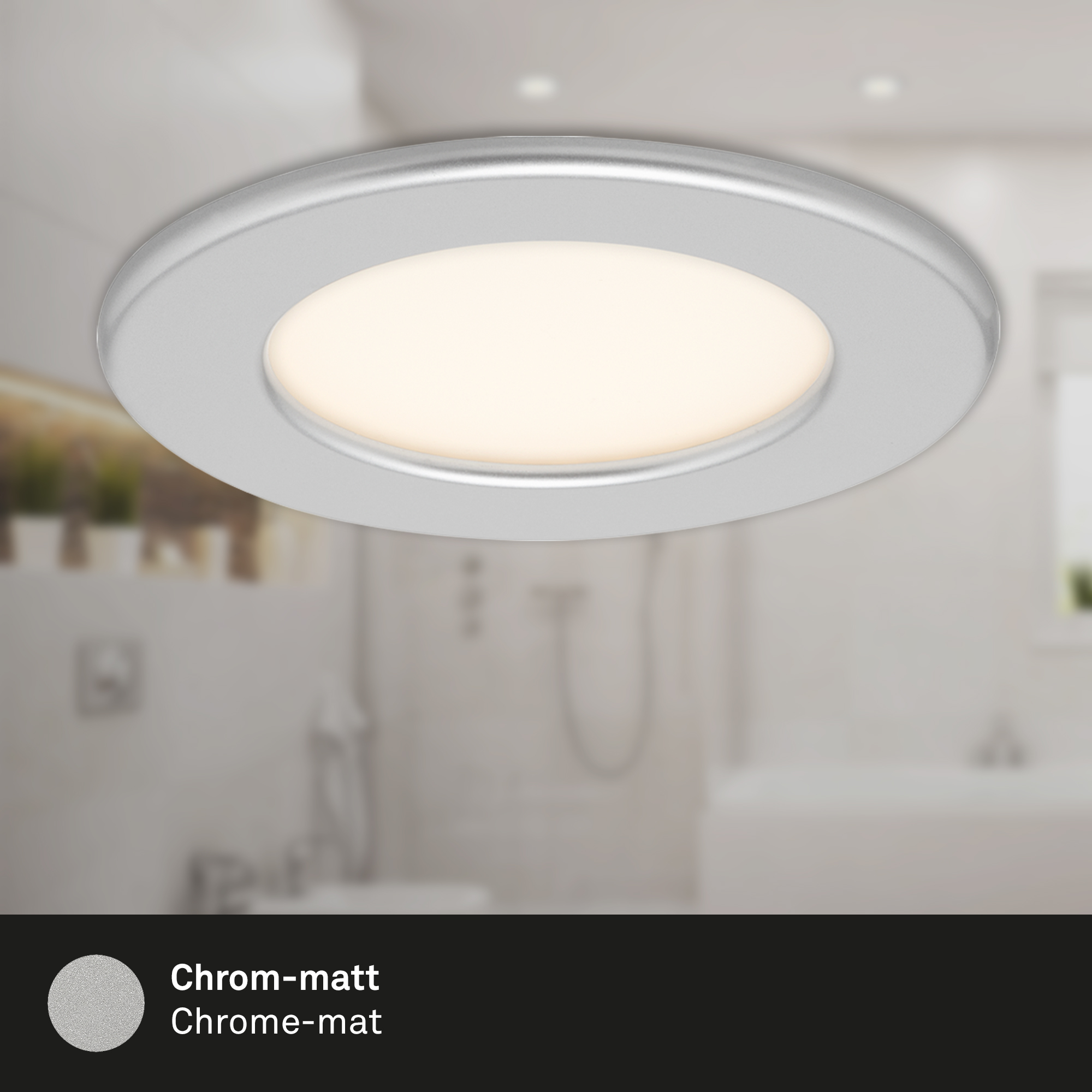 LED Einbauleuchte 3er-Set chrom-matt 3xLED-Modul6W Detail1