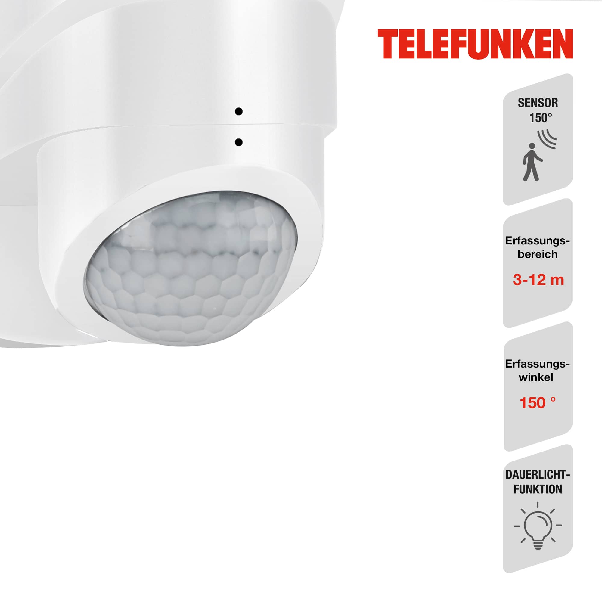 LED Außenleuchte Sensor weiß 1xLED-Platine Funktion