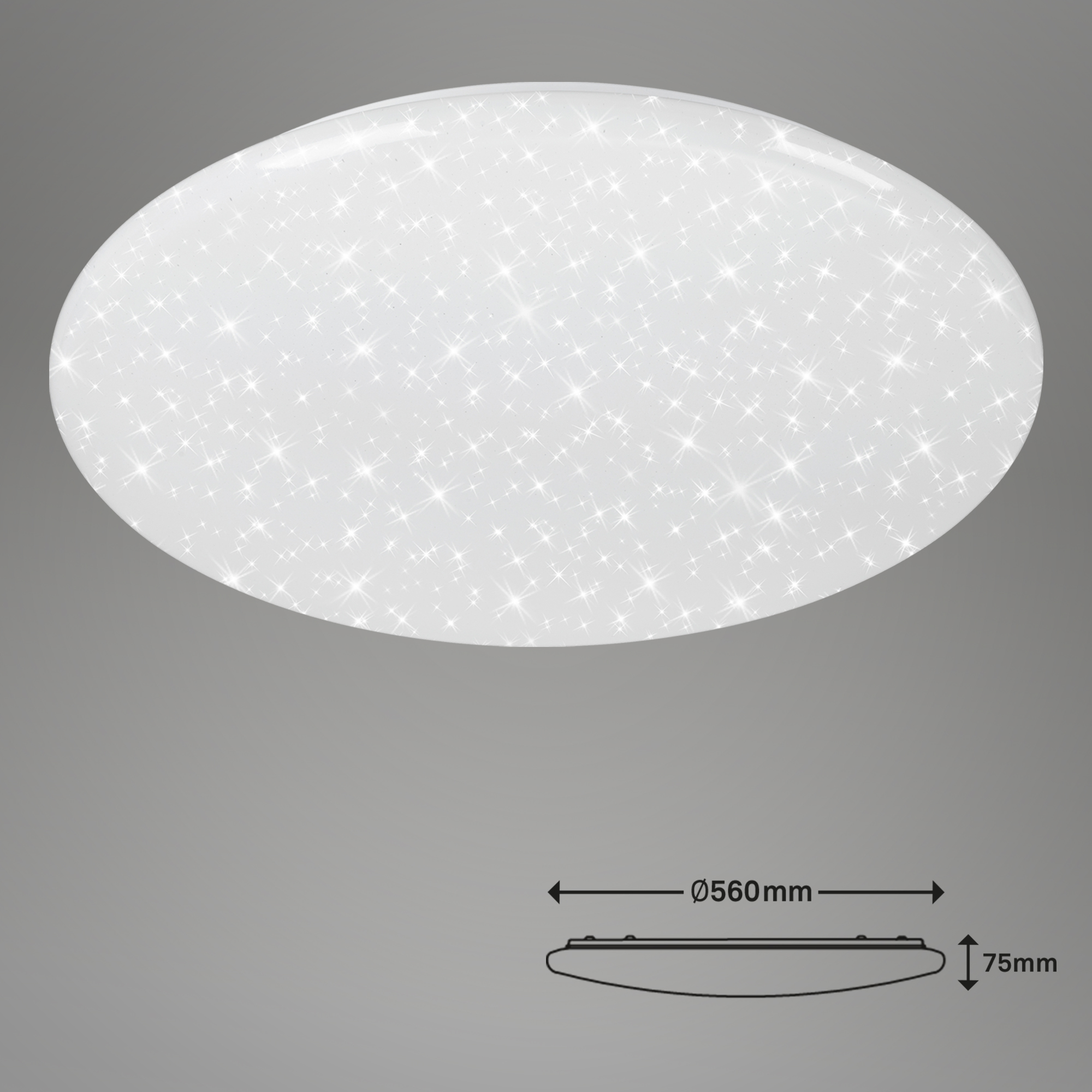 CCT LED Sternenhimmel-Deckenleuchte Maßzeichnung