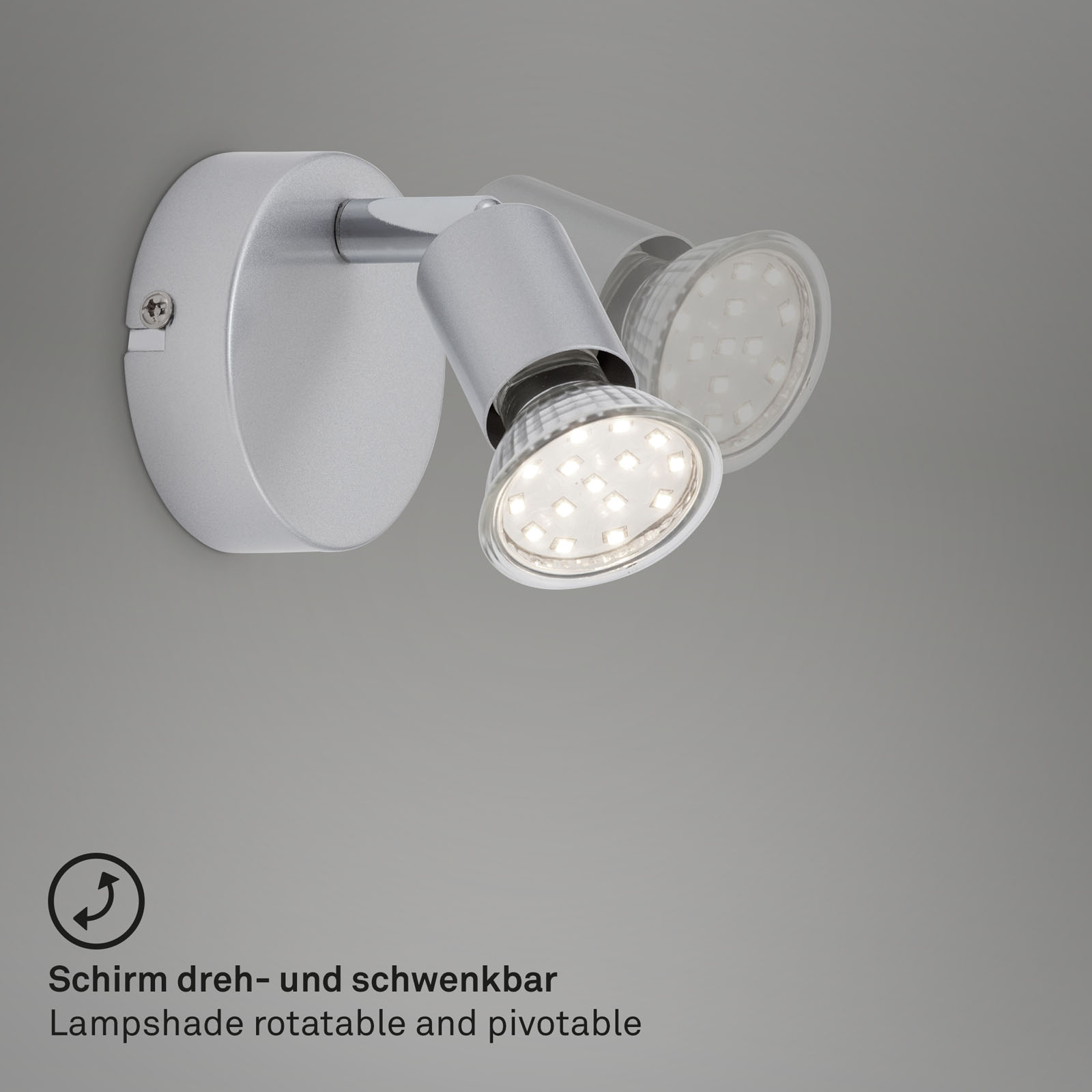 LED Spot titanfarbig LED/GU10 Freisteller2