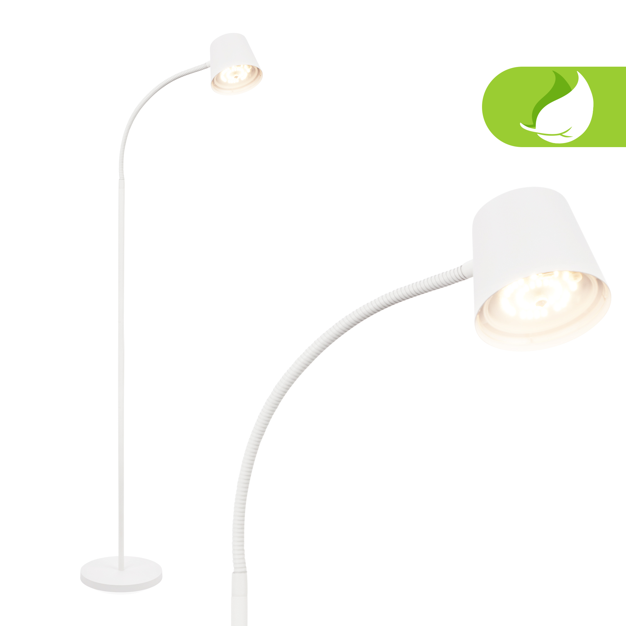 Briloner Cielo LED Stehlampe kabellos, Dimmbar, Touch, Weiß