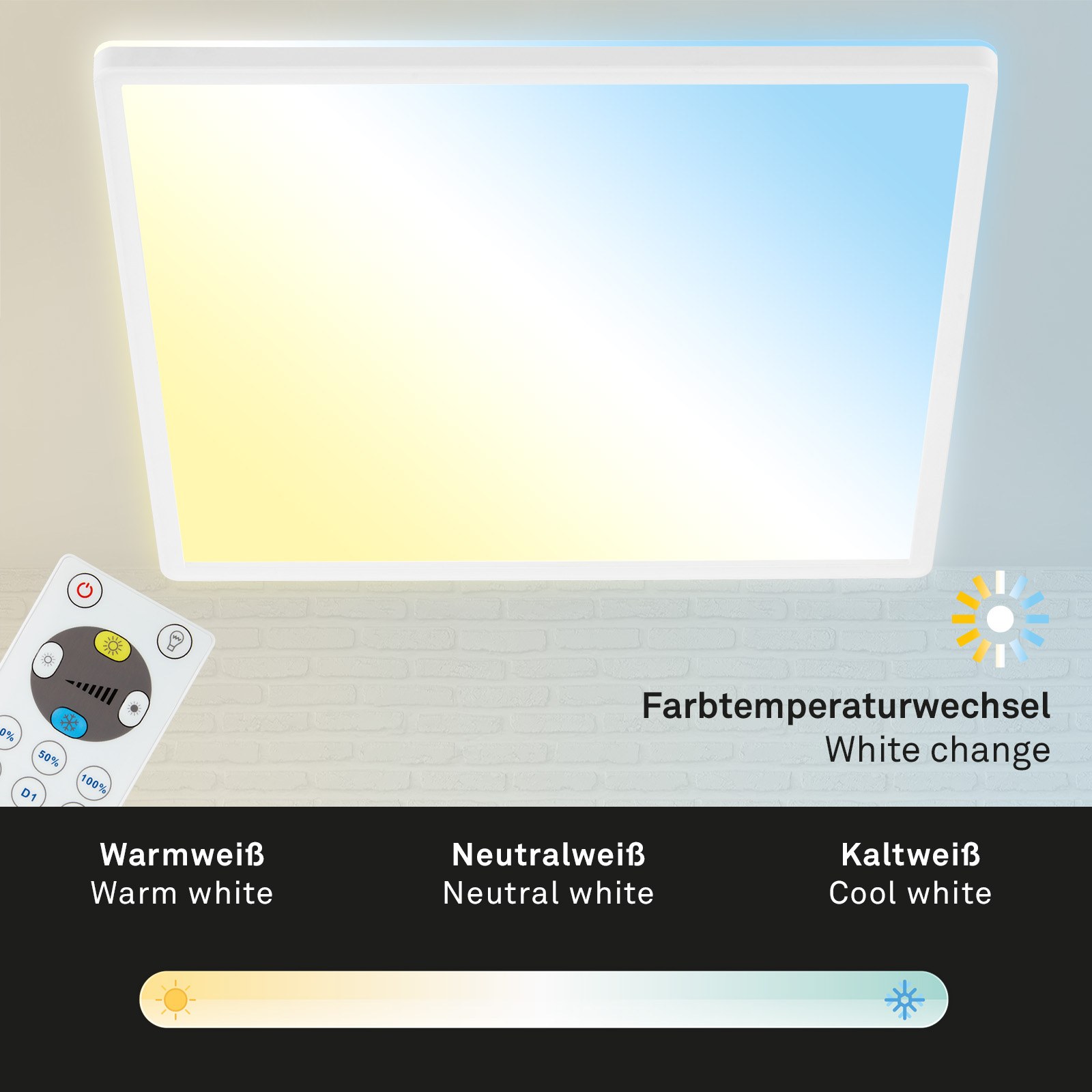 CCT LED Panel Ultraflach weiß CCT Funktion